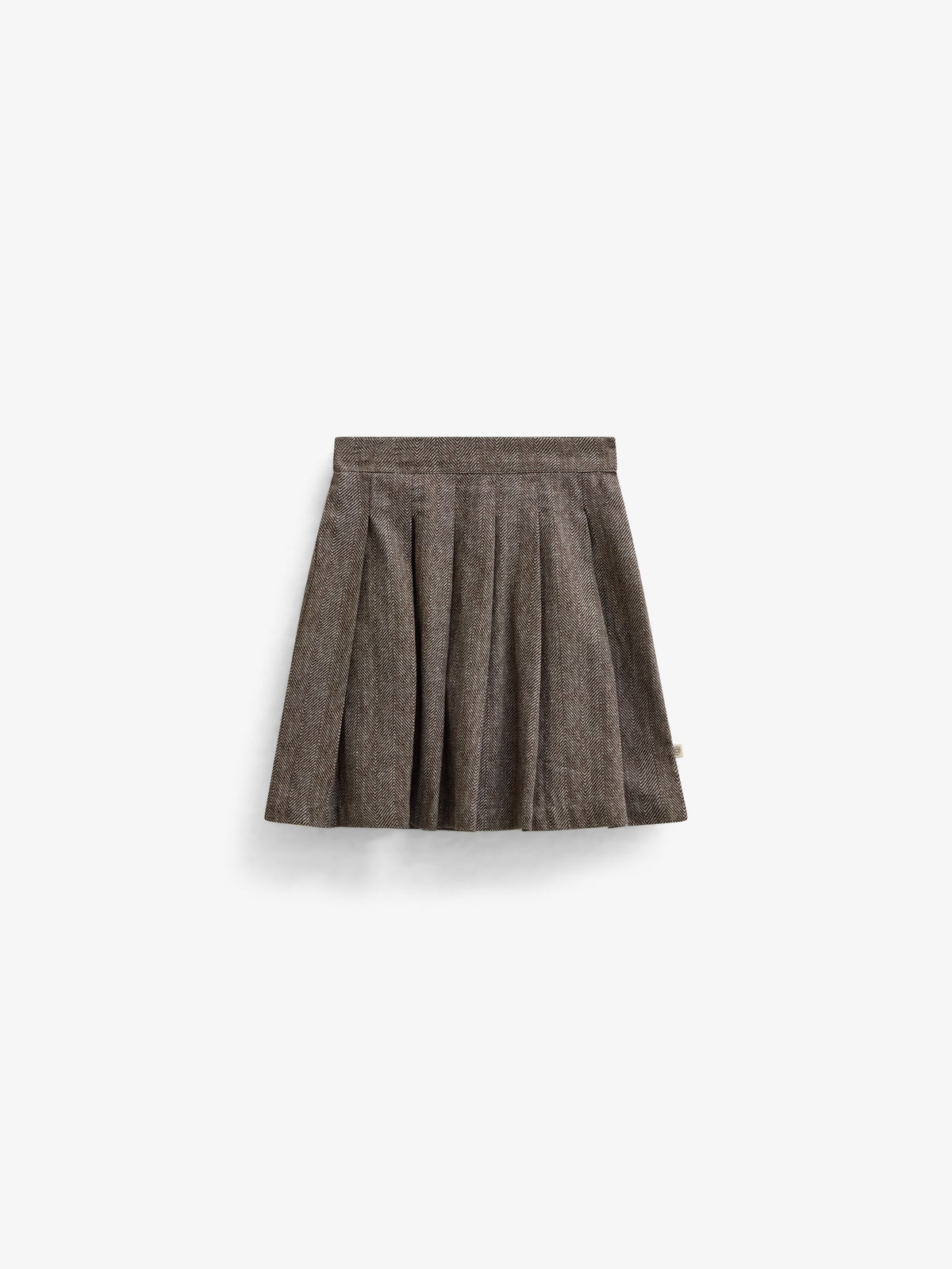 Cotton Herringbone Skirt - Tween - Dark Brown | 101521 Susse