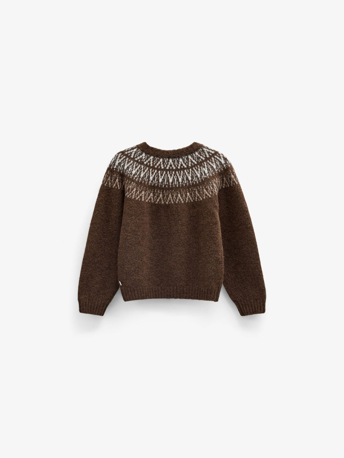 Jacquard Knit Cardigan - Tween - Brown | 101524 Daniella