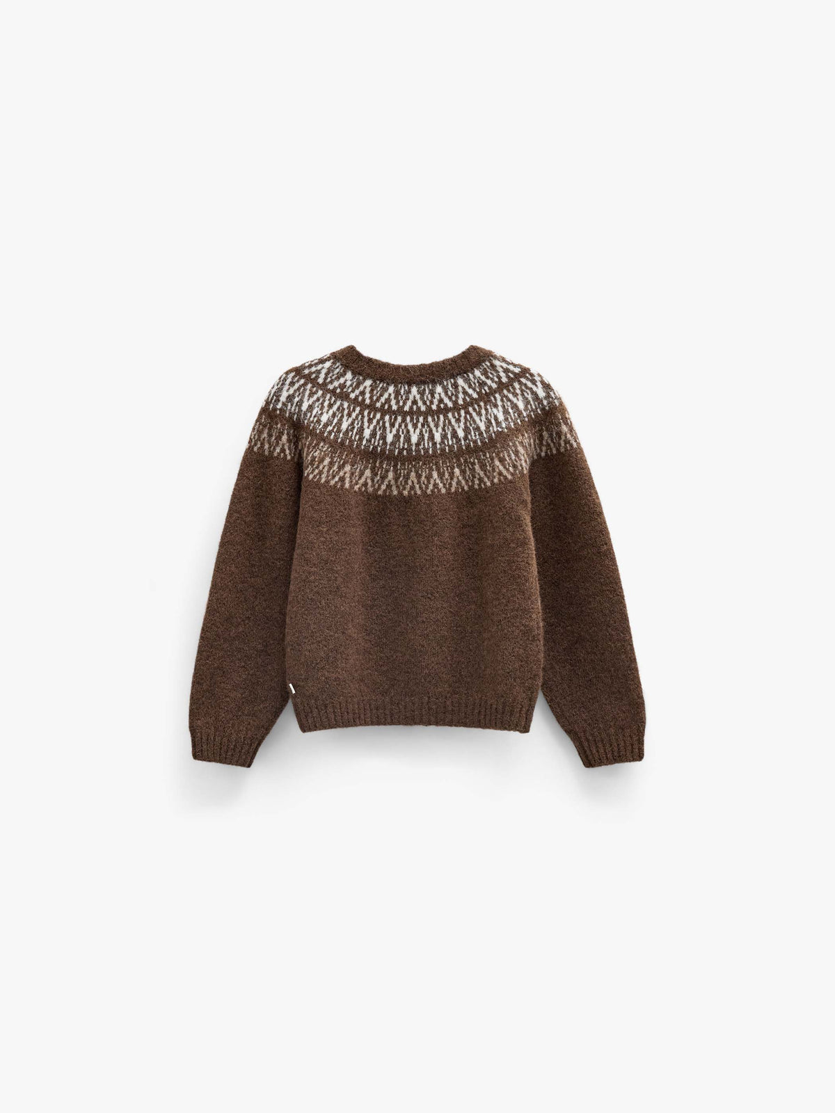 Jacquard Knit Cardigan - Kids - Brown | 101523 Daniella