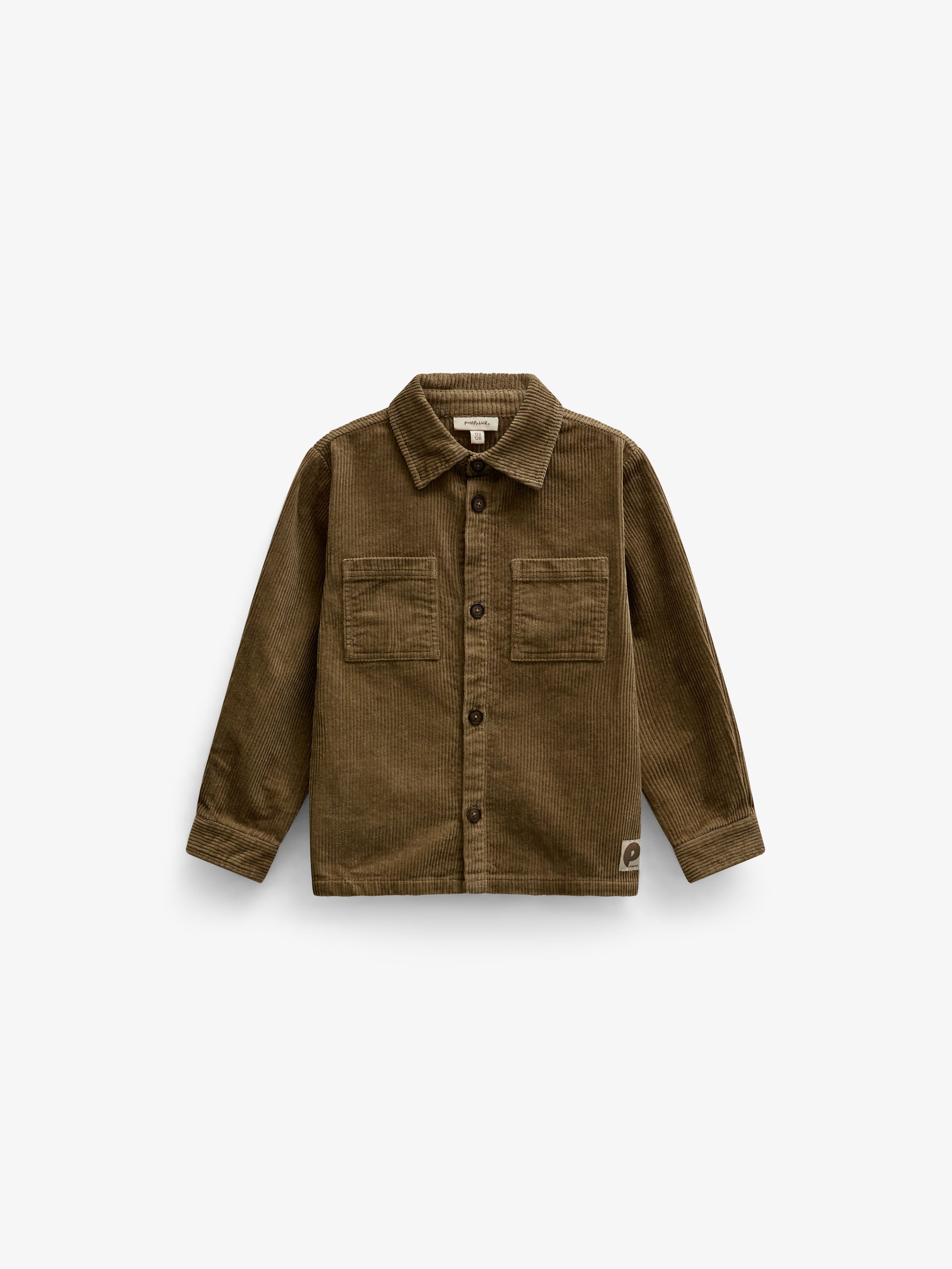 Corduroy Patch Pocket Overshirt - Tween - Khaki | 101540 Reed