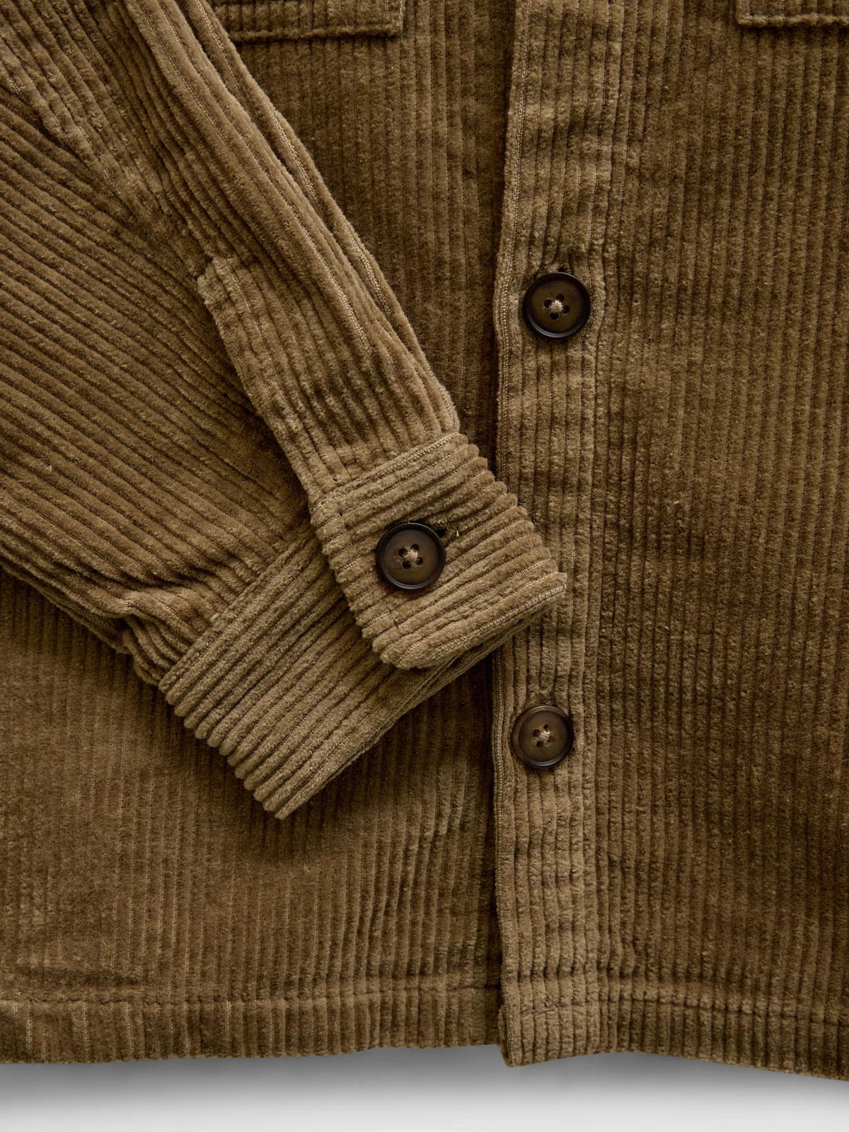 Corduroy Patch Pocket Overshirt - Kids - Khaki | 101539 Reed