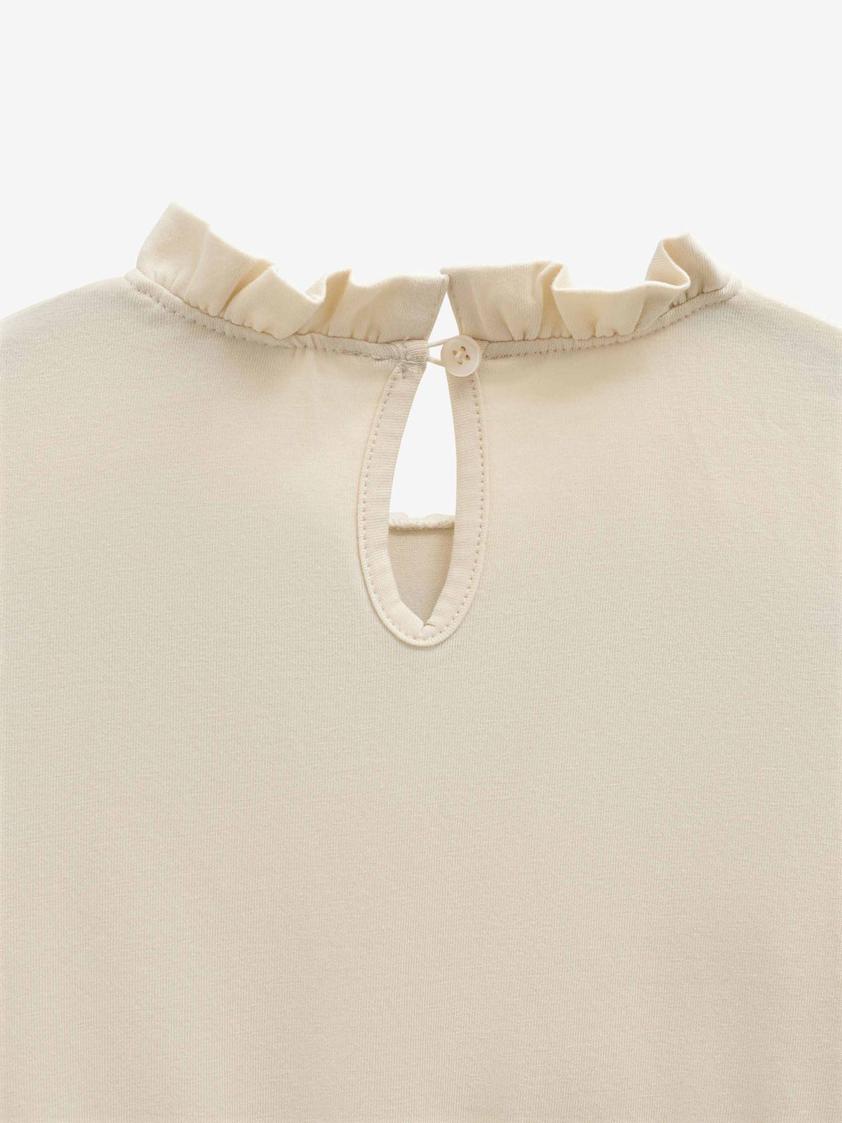 Solid Peplum Jersey Blouse - Kids - Offwhite | 101545 Heidi