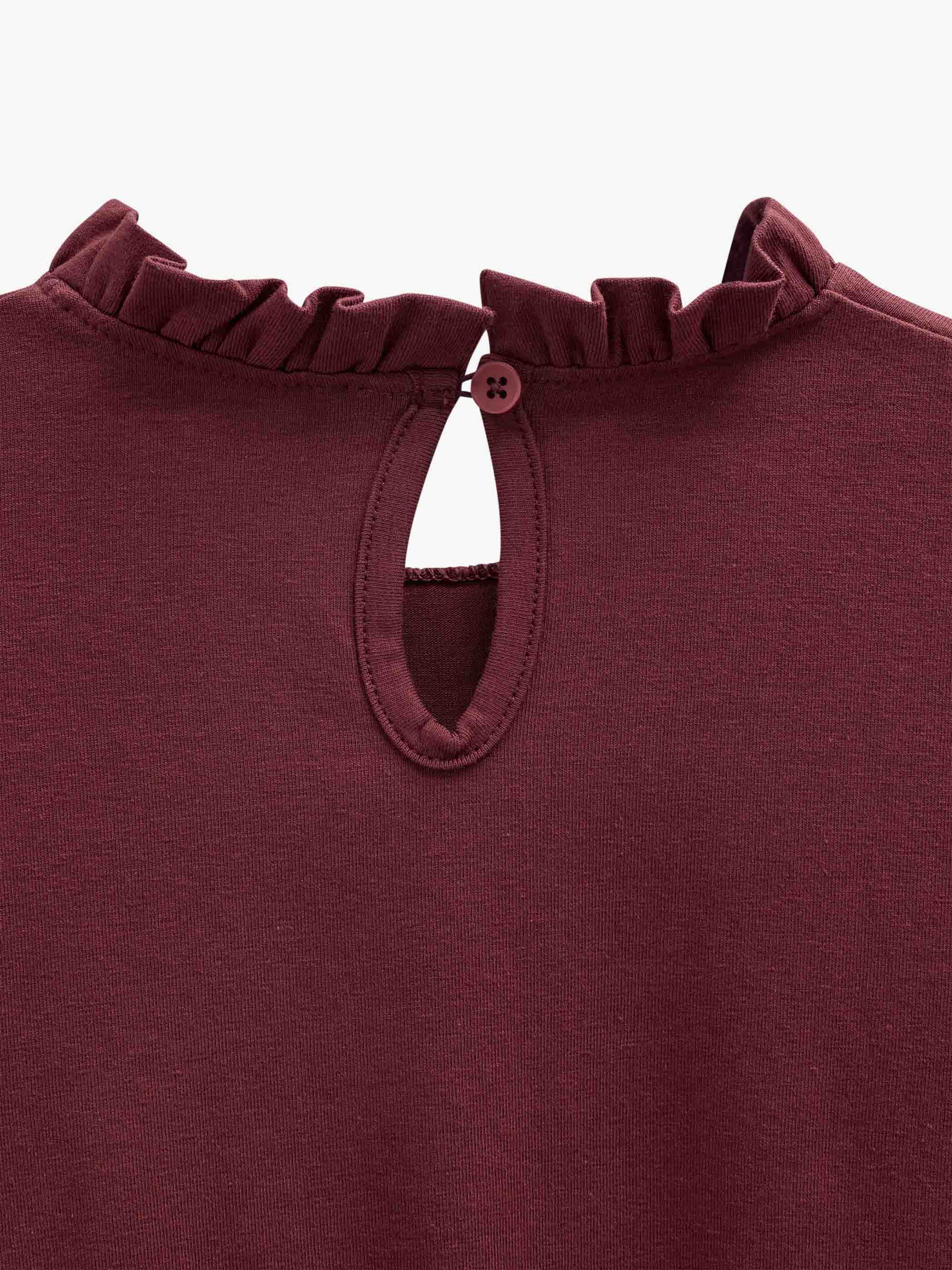 Solid Peplum Jersey Blouse - Tween - Bordeaux | 101548 Heidi