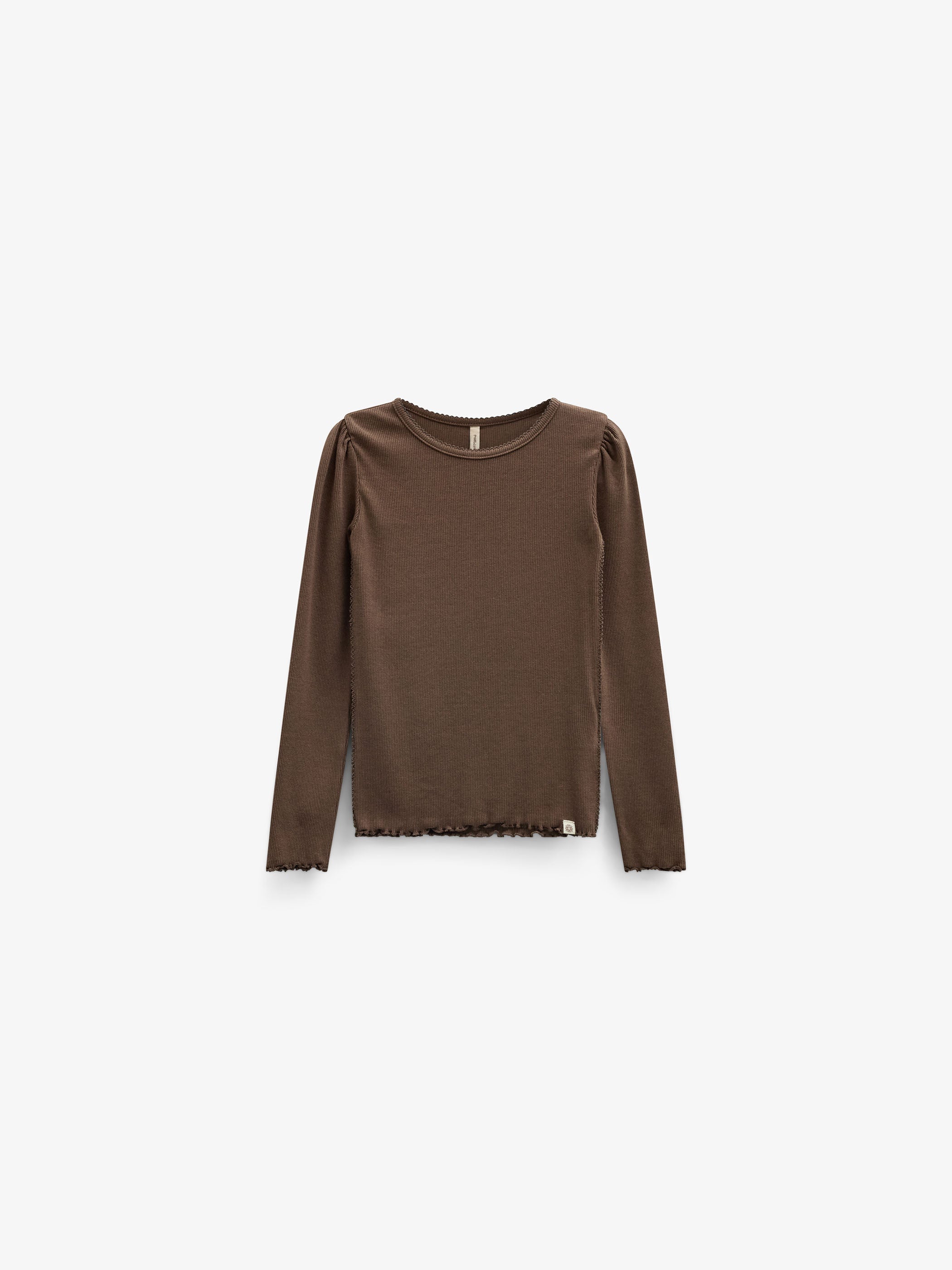 Ribbed Modal-Blend Long-Sleeve T-Shirt - Kids - Brown | 101557 Lottie