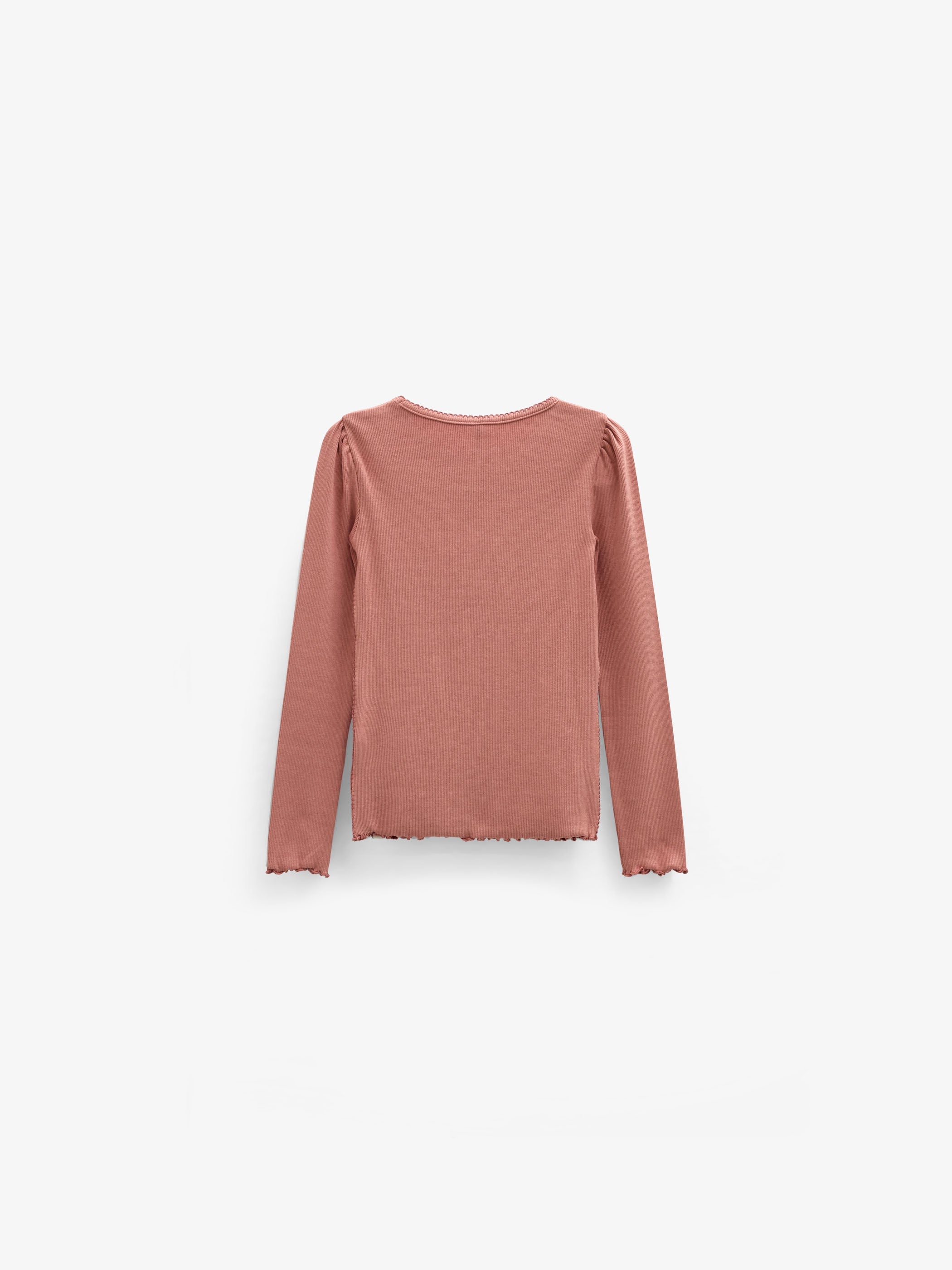 Ribbed Modal-Blend Long-Sleeve T-Shirt - Kids - Dusty Rose | 101559 Lottie