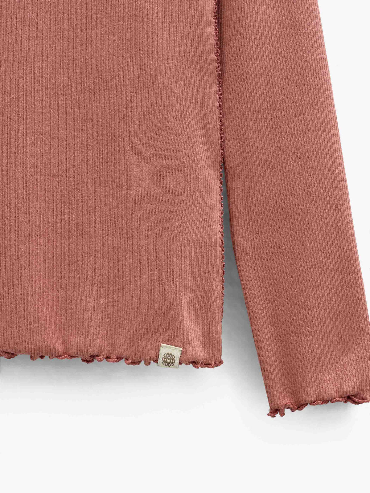 Ribbed Modal-Blend Long-Sleeve T-Shirt - Kids - Dusty Rose | 101559 Lottie