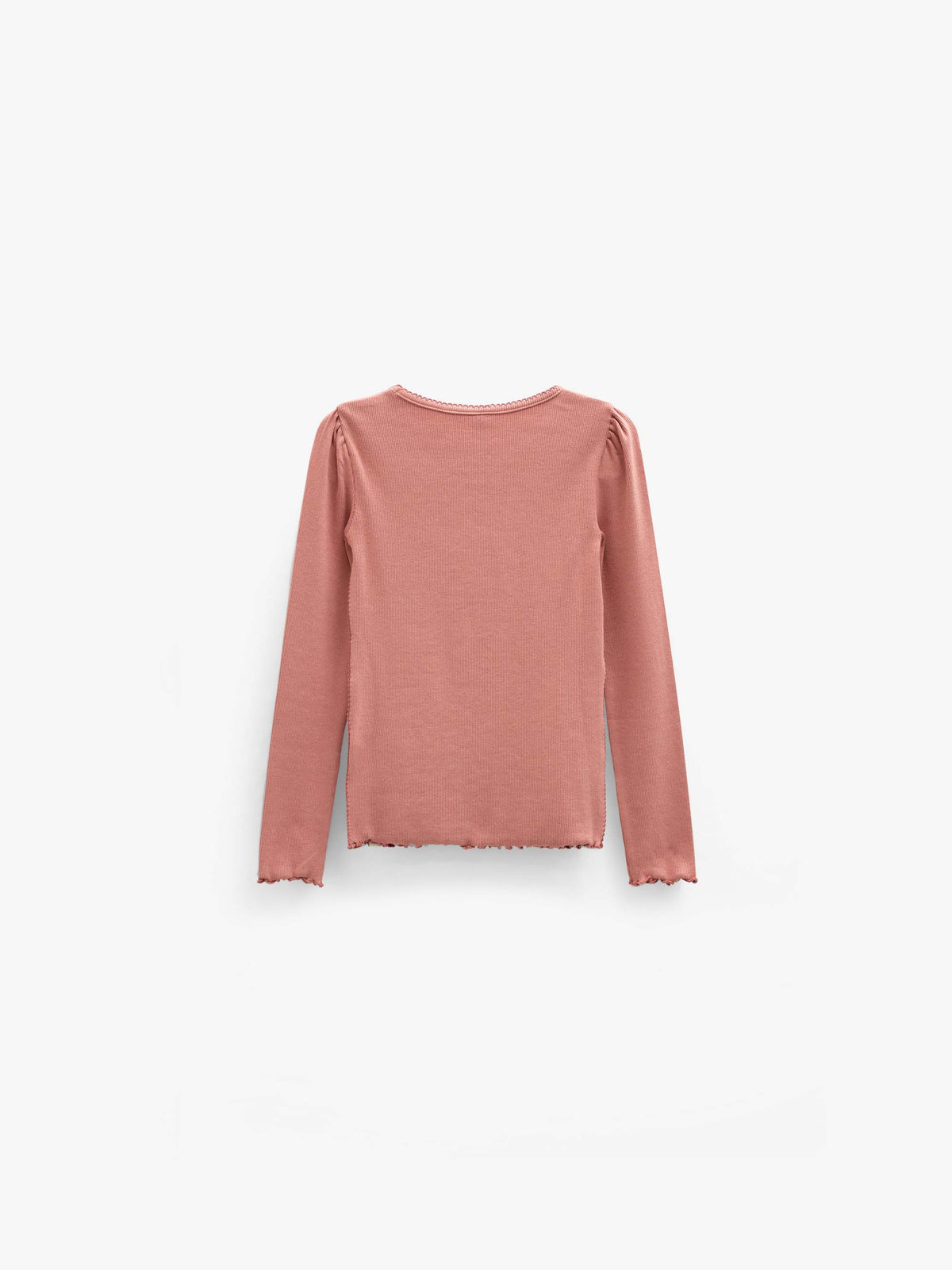 Ribbed Modal-Blend Long-Sleeve T-Shirt - Kids - Dusty Rose | 101559 Lottie