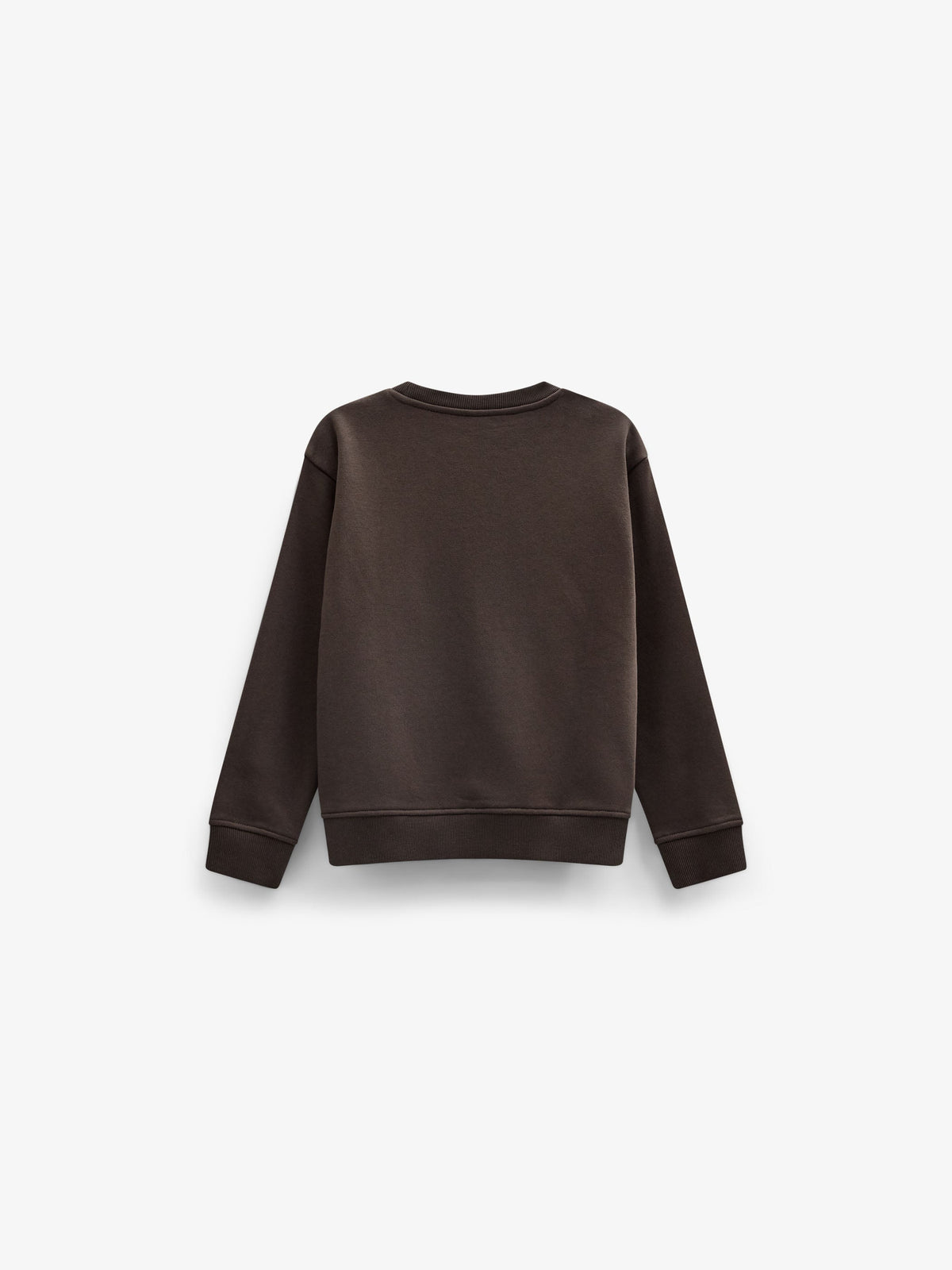 Front Print Crew Neck Sweatshirt - Kids - Dark Brown | 101622 Joel