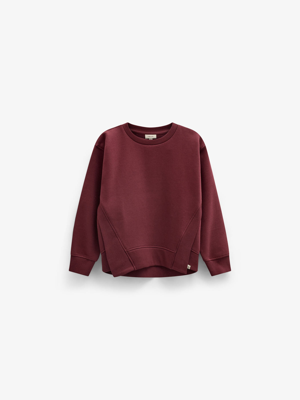 Rib Detail Sweatshirt - Kids - Bordeaux | 101624 Zoe