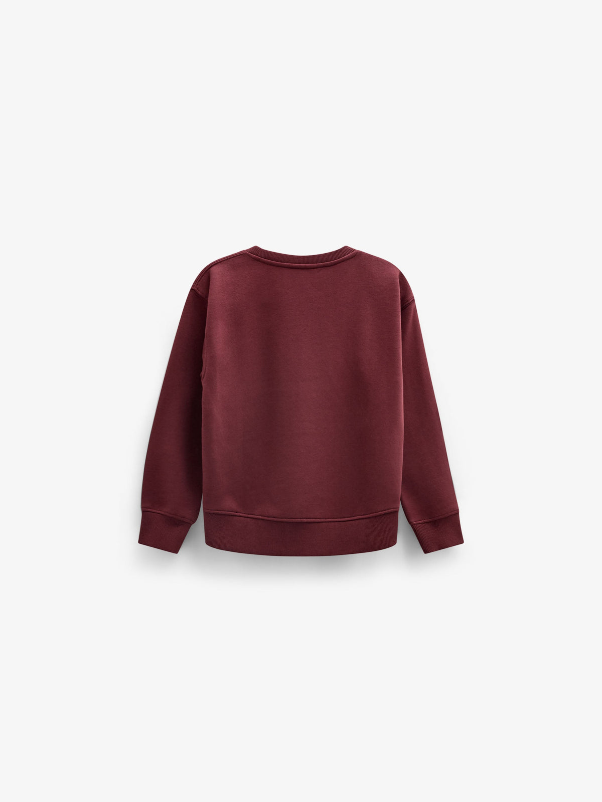 Rib Detail Sweatshirt - Kids - Bordeaux | 101624 Zoe