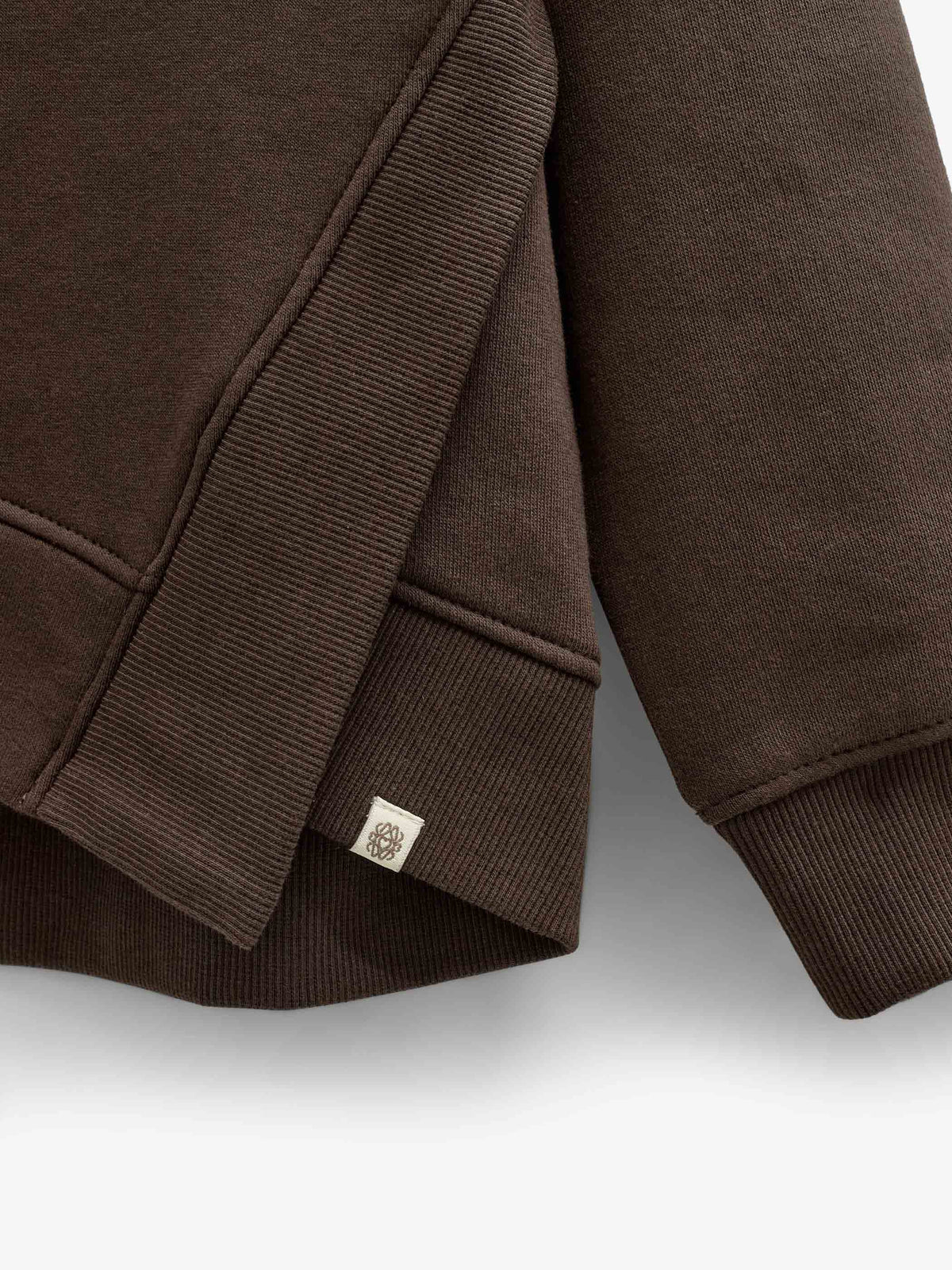 Rib Detail Sweatshirt - Kids - Dark Brown | 101626 Zoe