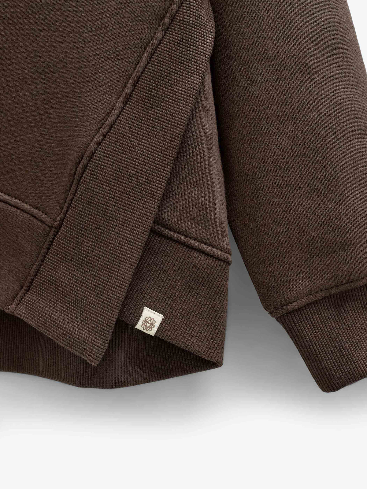 Rib Detail Sweatshirt - Kids - Dark Brown | 101626 Zoe