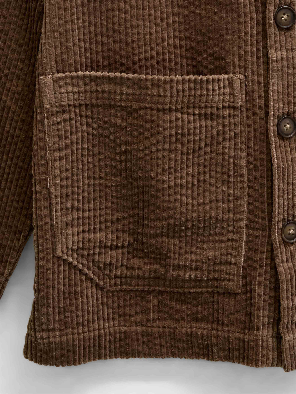 Corduroy Overshirt with Oversized Pockets - Kids - Brown | 101681 Greta