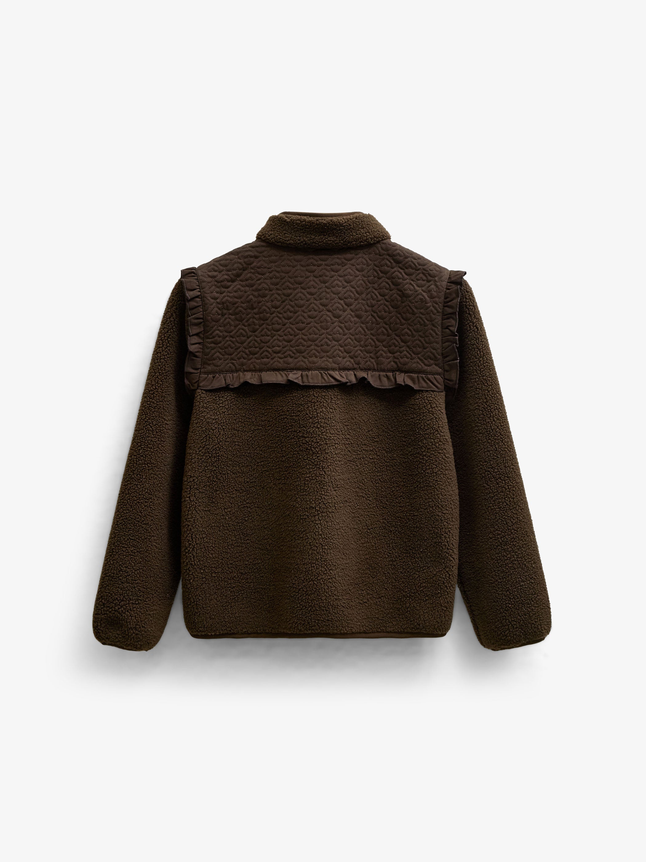 Quilted Yoke Teddy Jacket - Tween - Dark Brown | 101684 Hailey