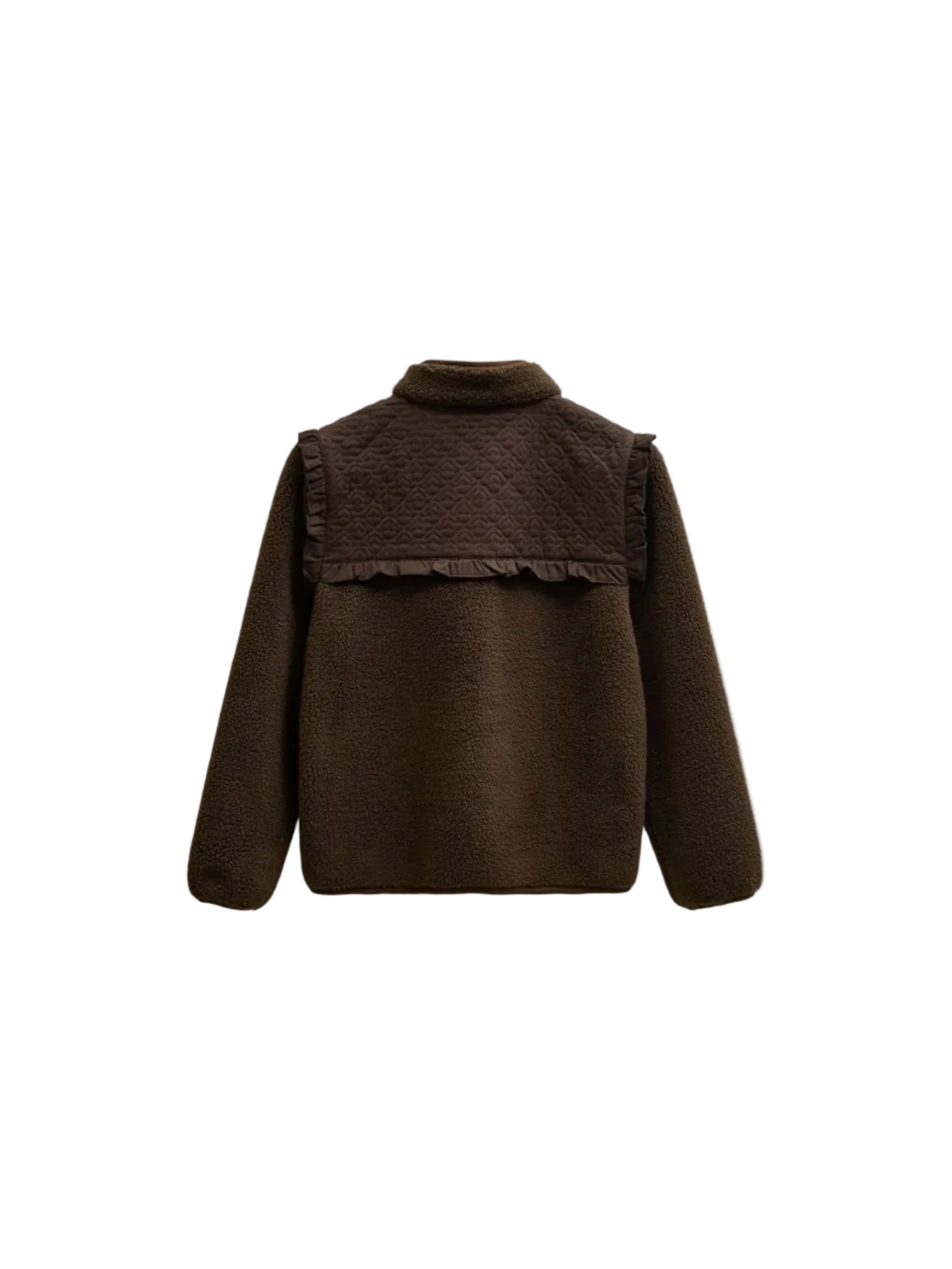 Quilted Yoke Teddy Jacket - Tween - Dark Brown | 101684 Hailey