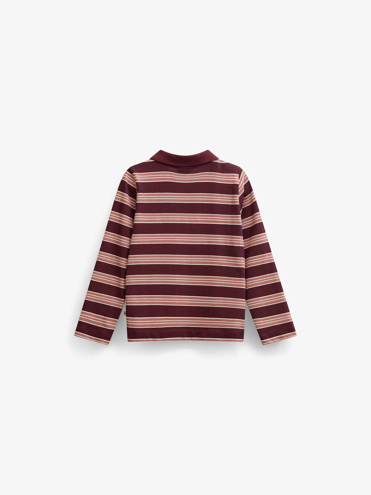 Striped Long-Sleeve Jersey Polo - Kids - Bordeaux | 101697 Hope