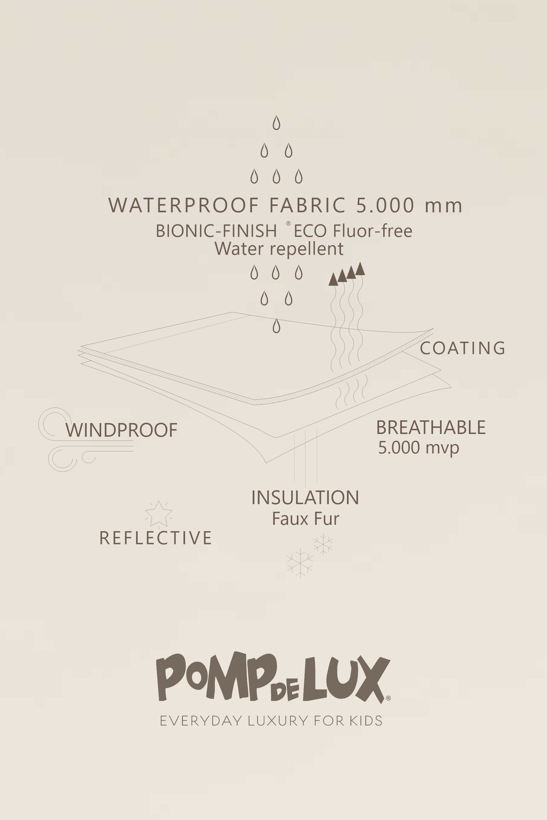 Winter Jacket with Drawstring - Kids - Vintage Red | 100534 Elenor