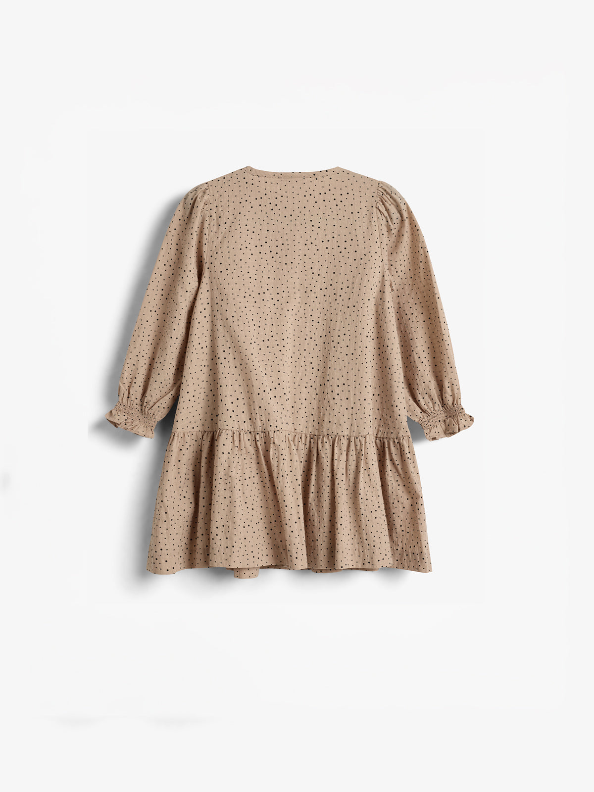 Cotton Dress w. Micro Dots - Kids - Moonlight