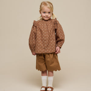 Printed Poplin Shirt Blouse - Kids - Coconut | 101057 Camilla