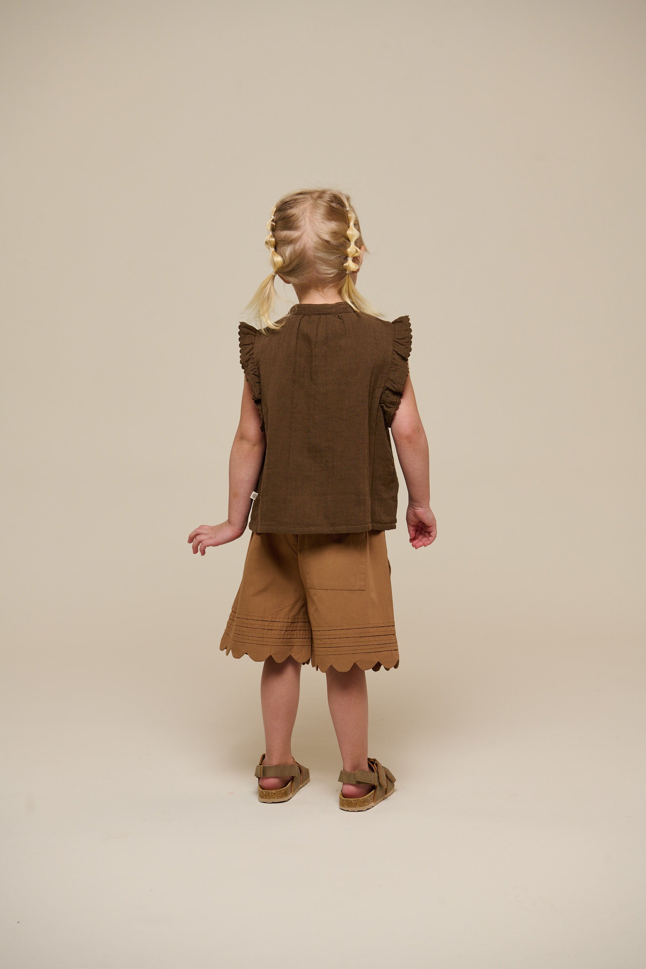 Gauze Sleeveless Top - Kids - Dark Brown | 100928 Jasmine