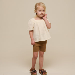 Modal Rib Short Tights - Kids - Coconut | 101316 Lottie