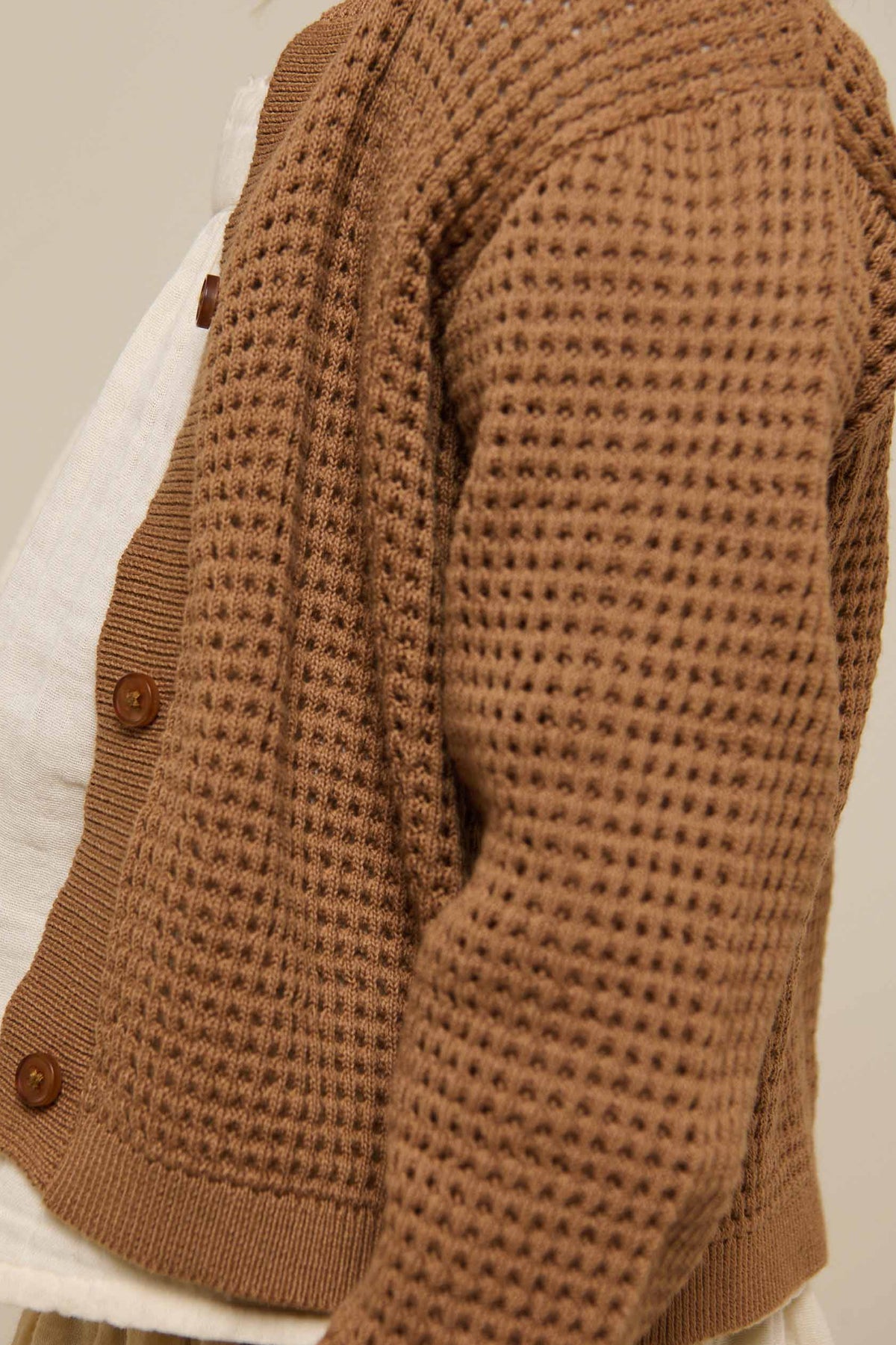 Cotton Knit Cardigan - Kids - Coconut | 101271 Katie