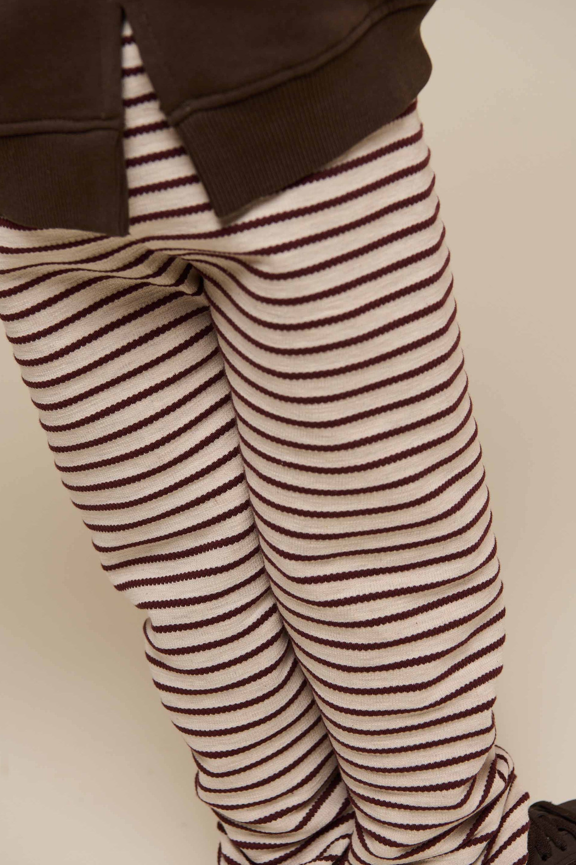 Striped Jersey Trousers - Kids - Brown | 101000 Emmie
