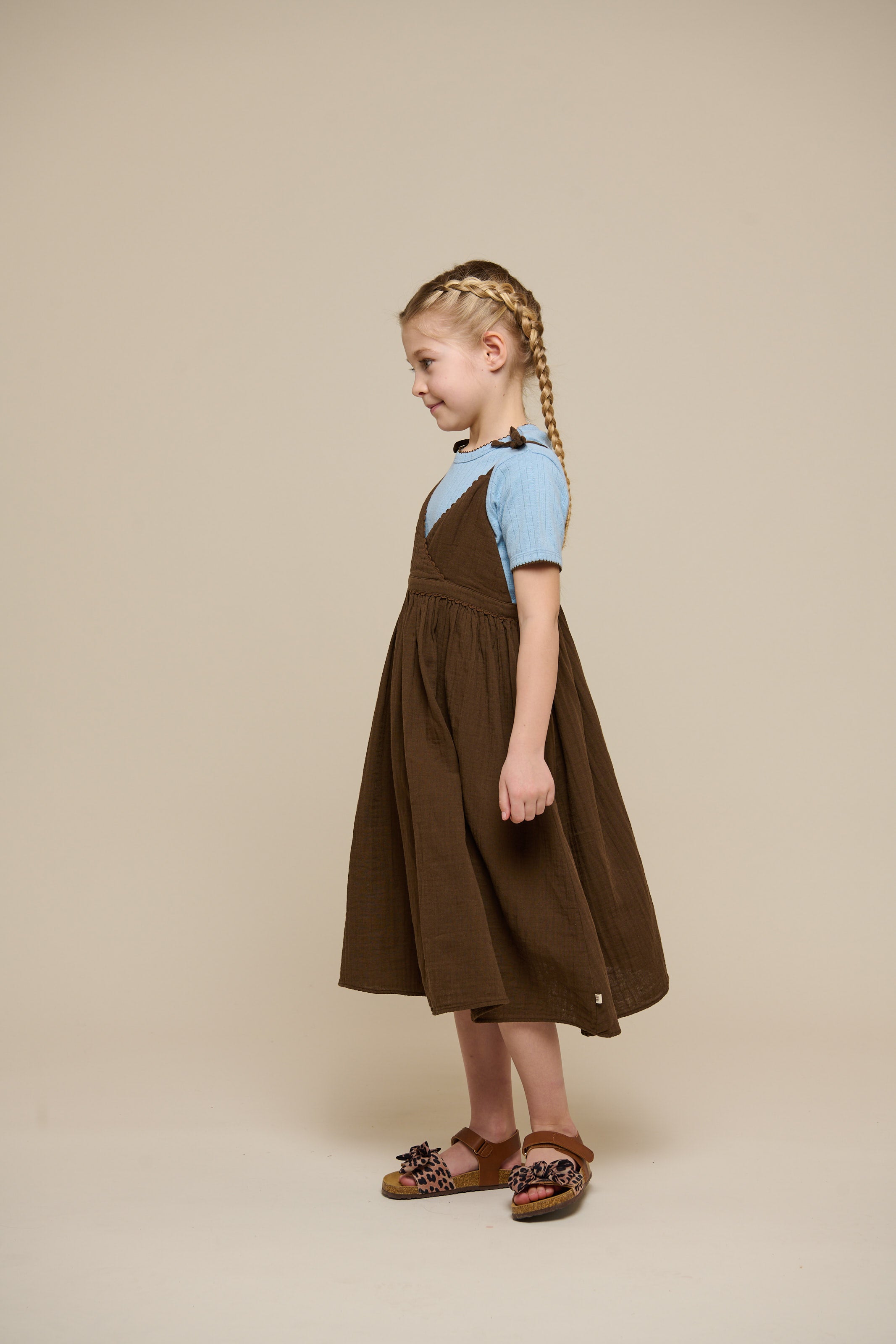 Gauze Strap Dress - Tween - Dark Brown | 100910 Jasmine