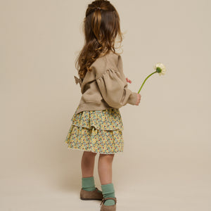 Bow Detail Sweatshirt - Kids - Caffe Latte | 100816 Ruth