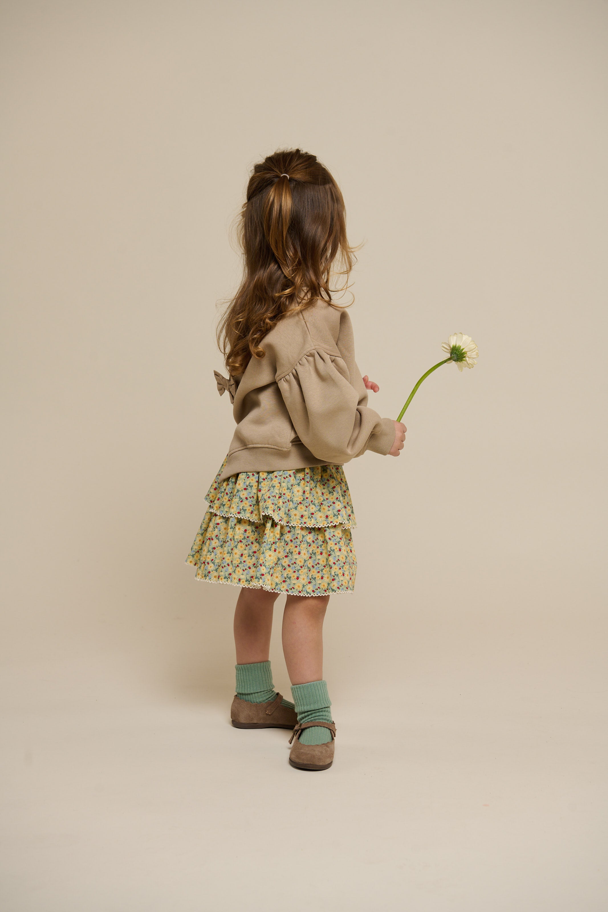 Bow Detail Sweatshirt - Kids - Caffe Latte | 100816 Ruth