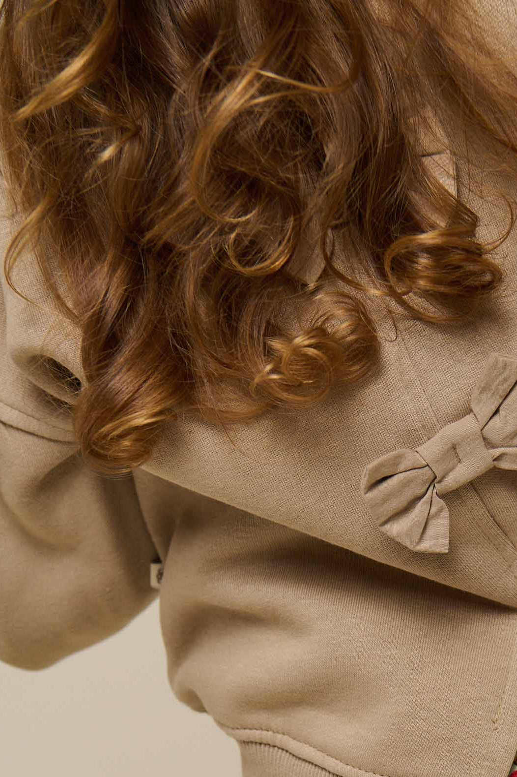 Bow Detail Sweatshirt - Kids - Caffe Latte | 100816 Ruth