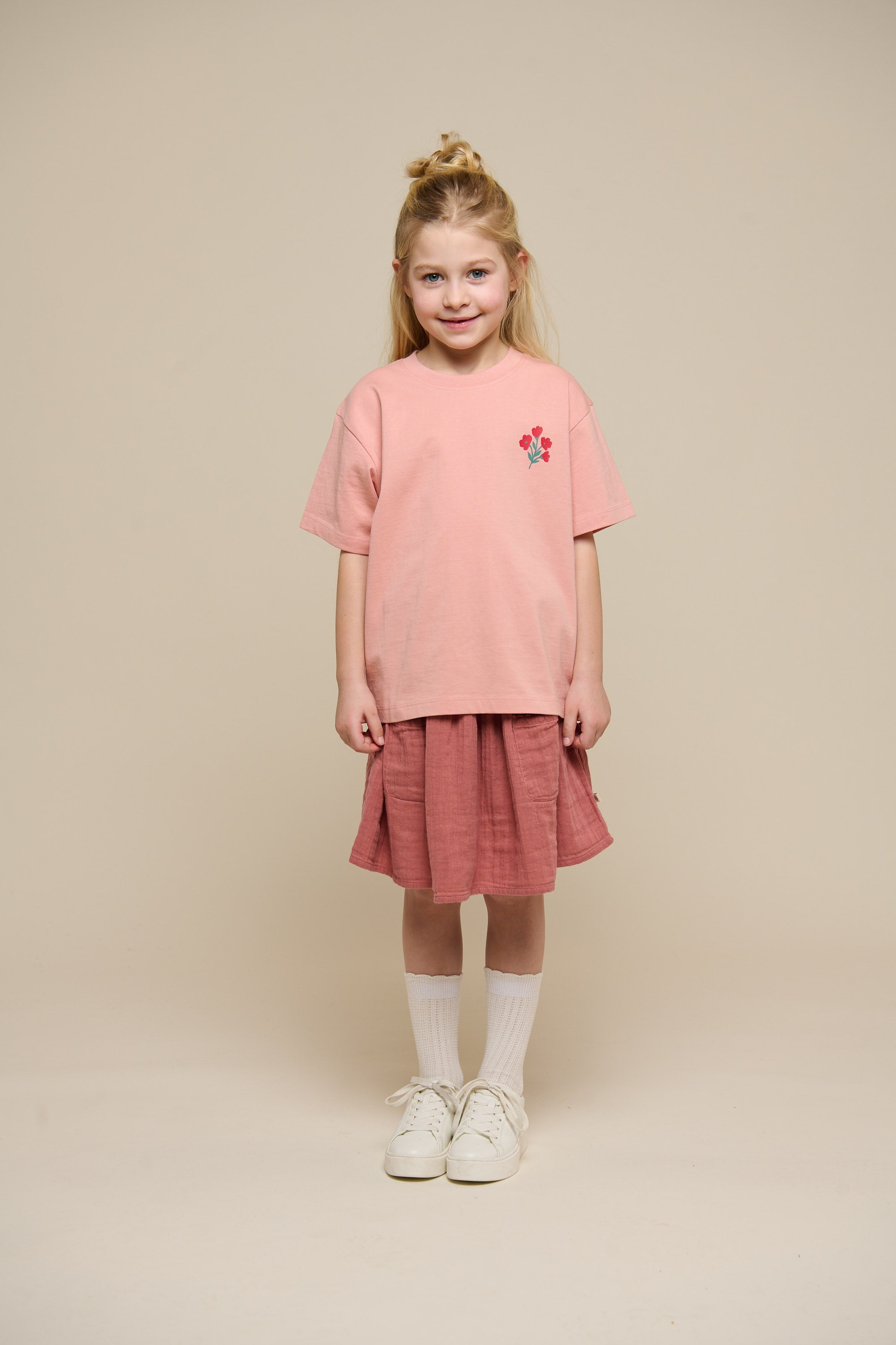 Flower Marked T-shirt - Tween - Powder Rose | 101293 Elsa