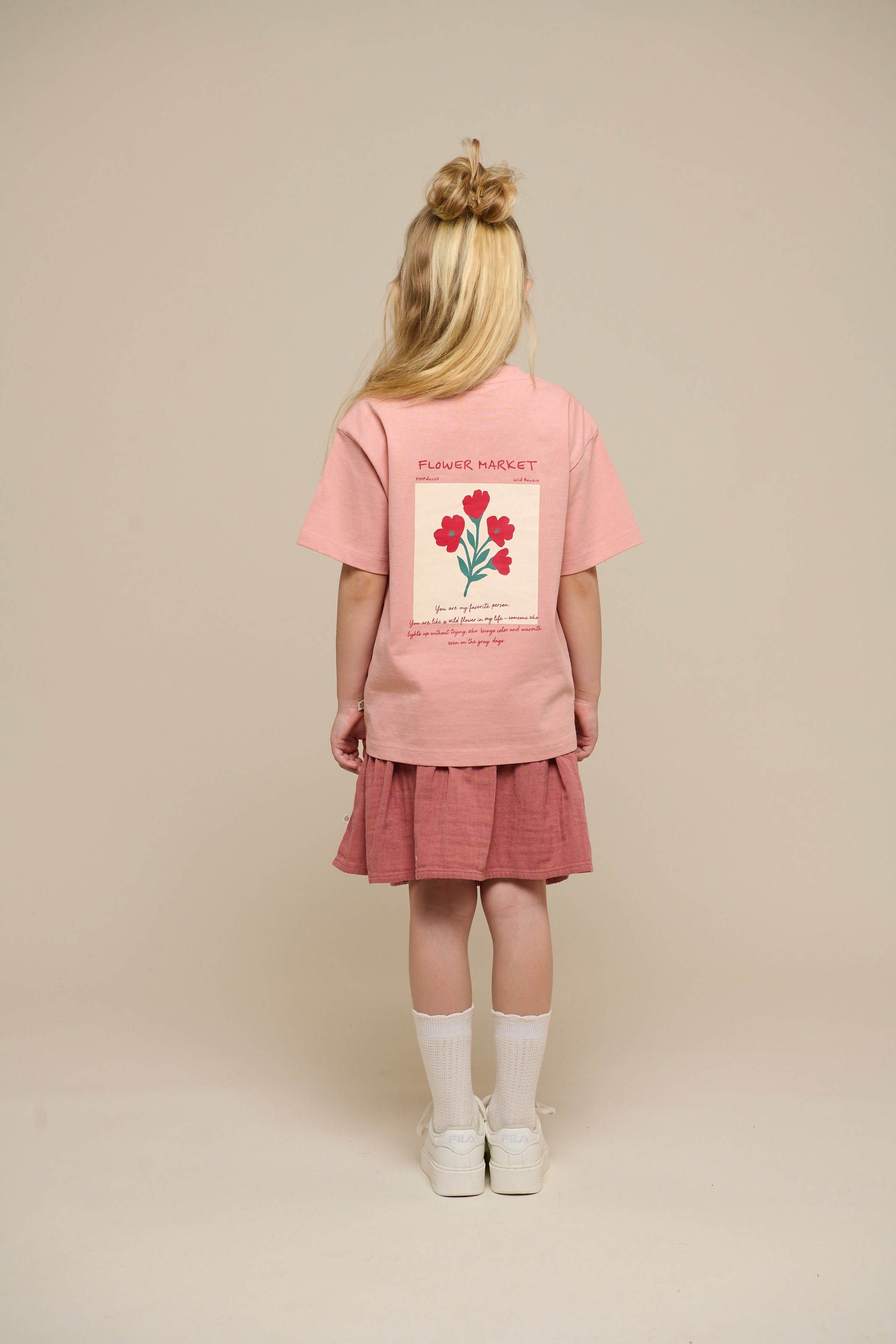 Flower Marked T-shirt - Tween - Powder Rose | 101293 Elsa