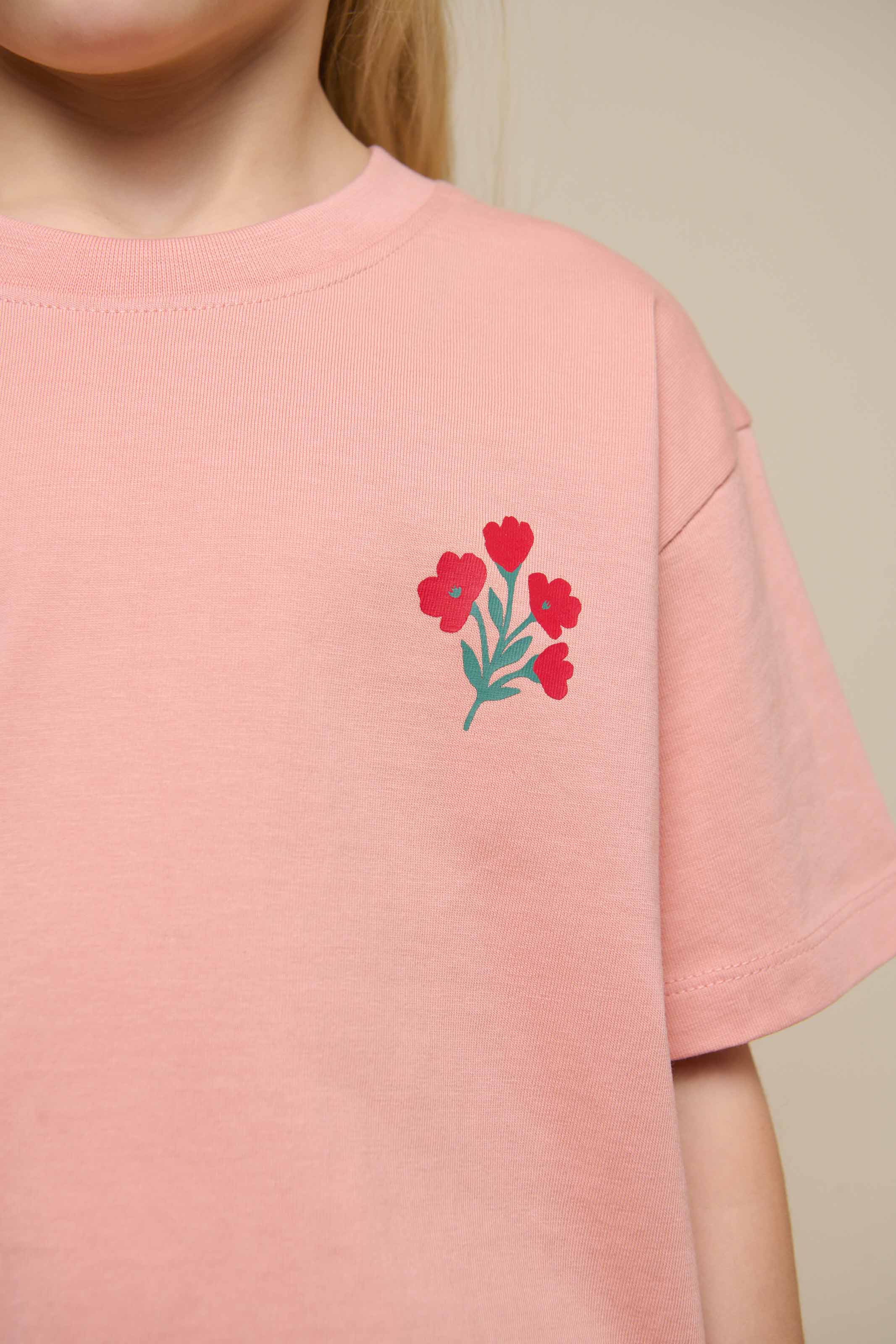 Flower Marked T-shirt - Tween - Powder Rose | 101293 Elsa