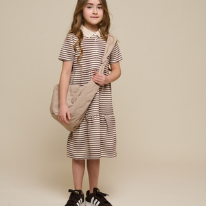 Striped Jersey Dress - Tween - Brown | 101011 Emmie