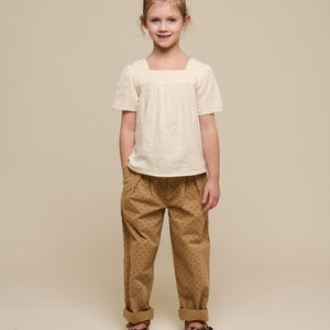 Twill trousers with Dot - Tween - Beige | 100615 Iris