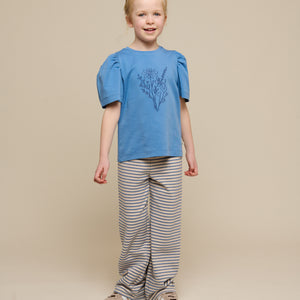 T-shirt With Embroidery - Tween - Dusty Blue | 101238 Amanda