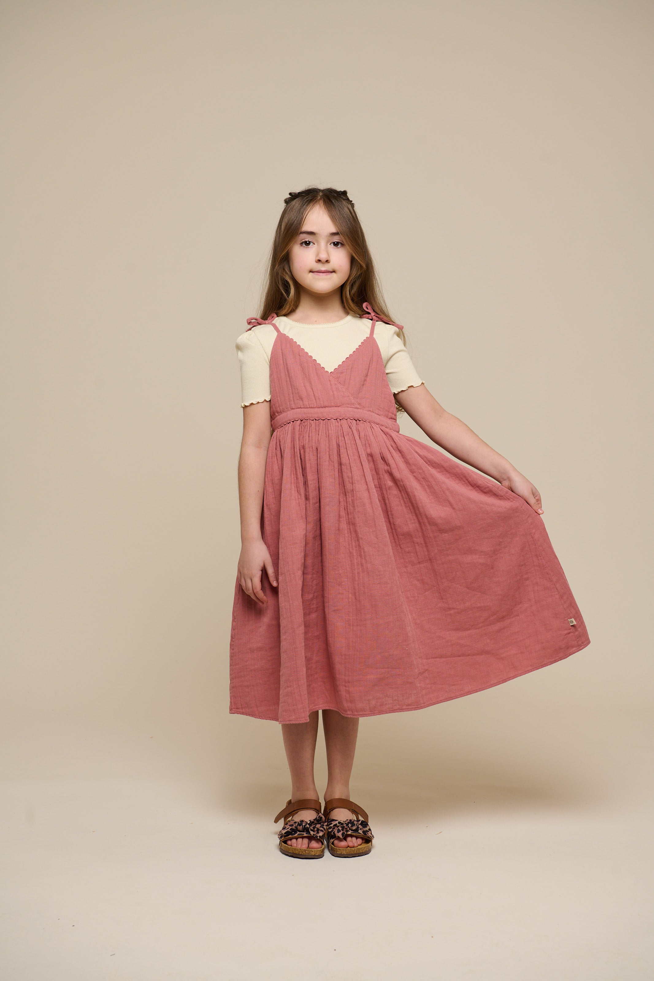 Gauze Strap Dress - Tween - Old Rose | 100912 Jasmine