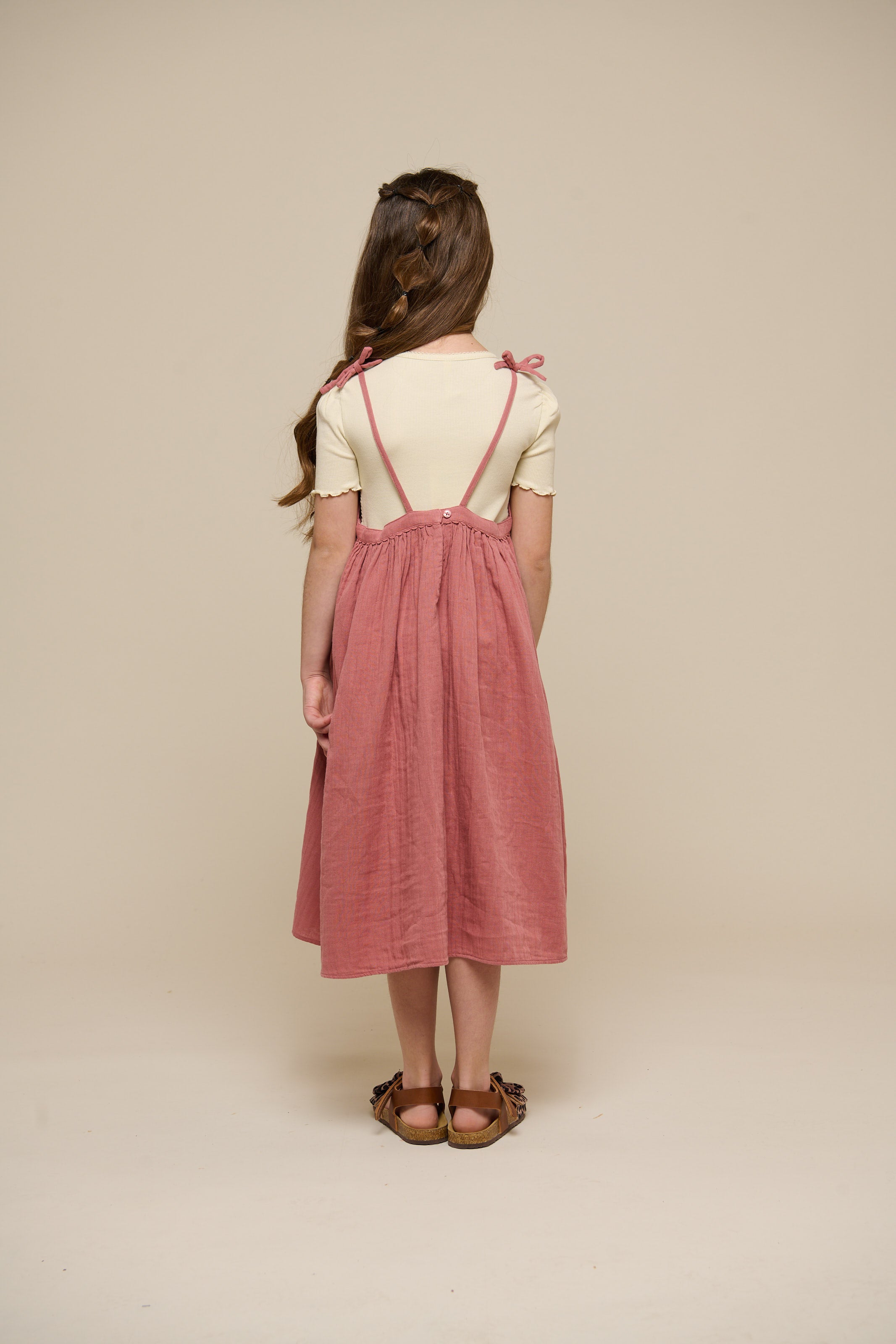 Gauze Strap Dress - Tween - Old Rose | 100912 Jasmine