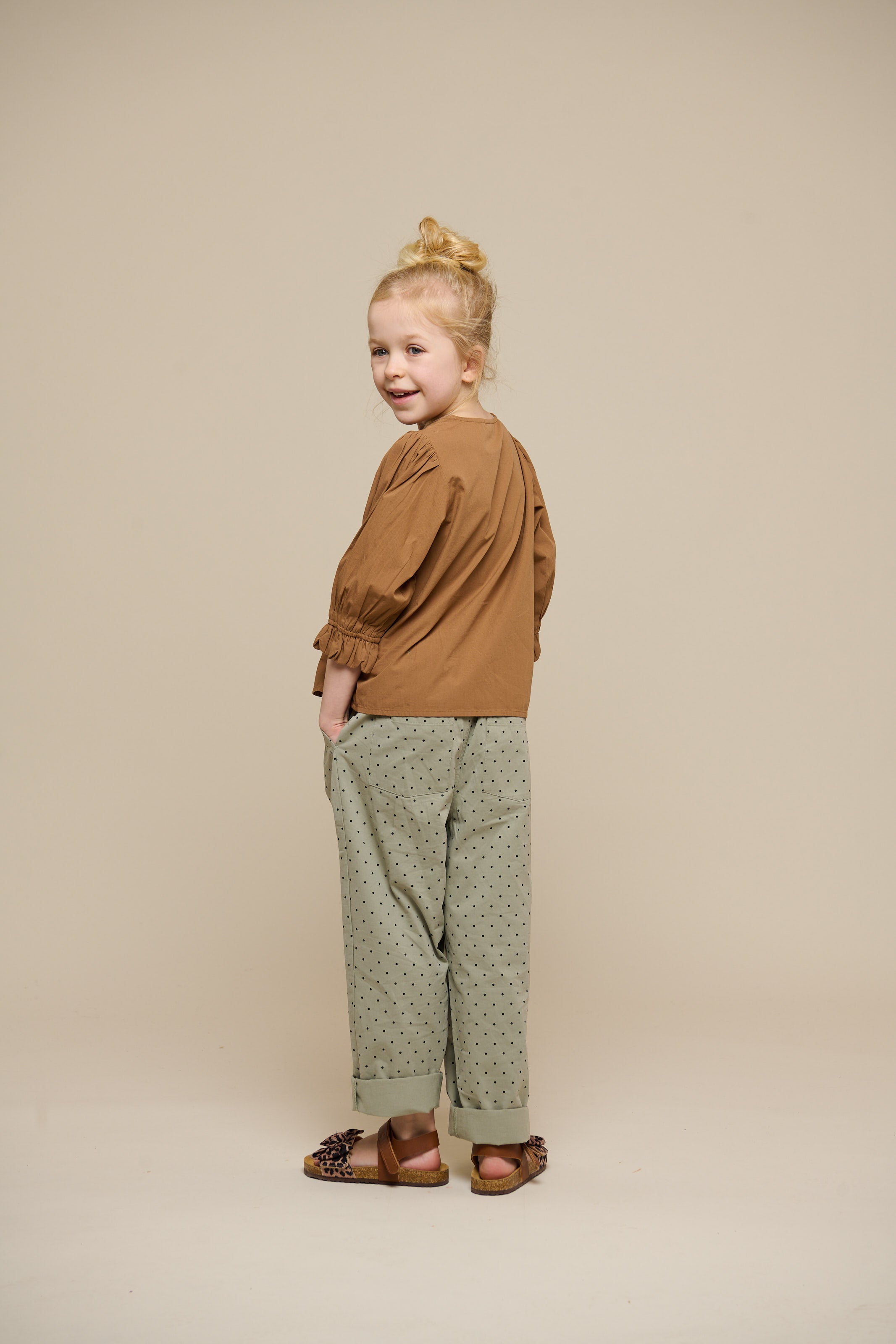 Twill trousers with Dot - Tween - Dusty Green | 100617 Iris