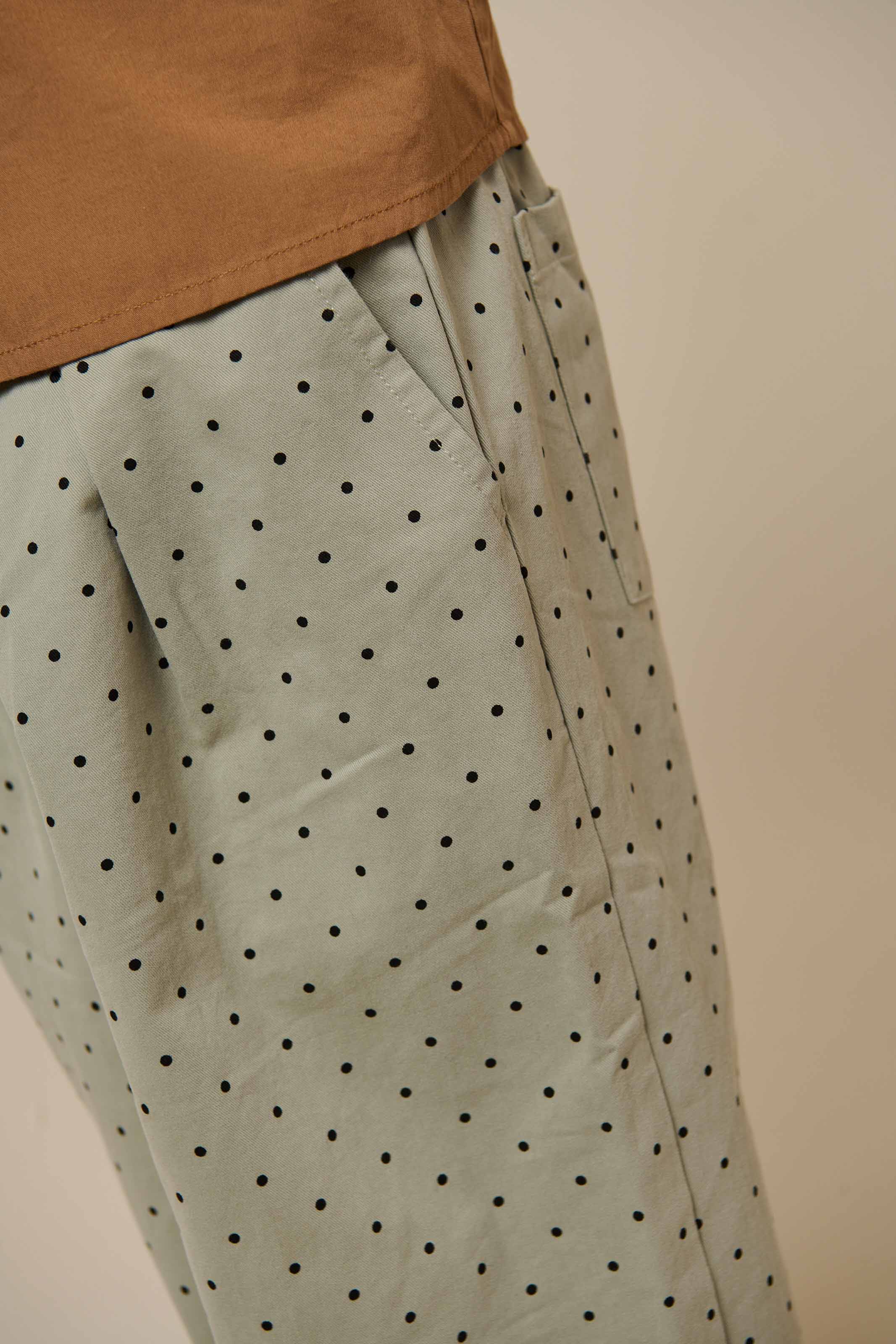 Twill trousers with Dot - Tween - Dusty Green | 100617 Iris