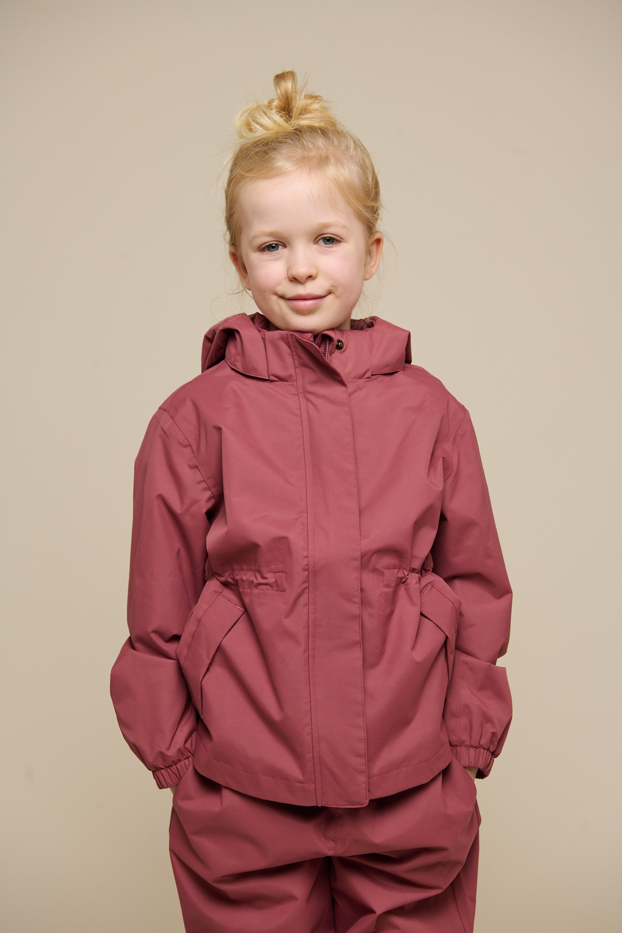 Shell Jacket with Drawstring - Tween - Vintage Red | 100496 Lucy