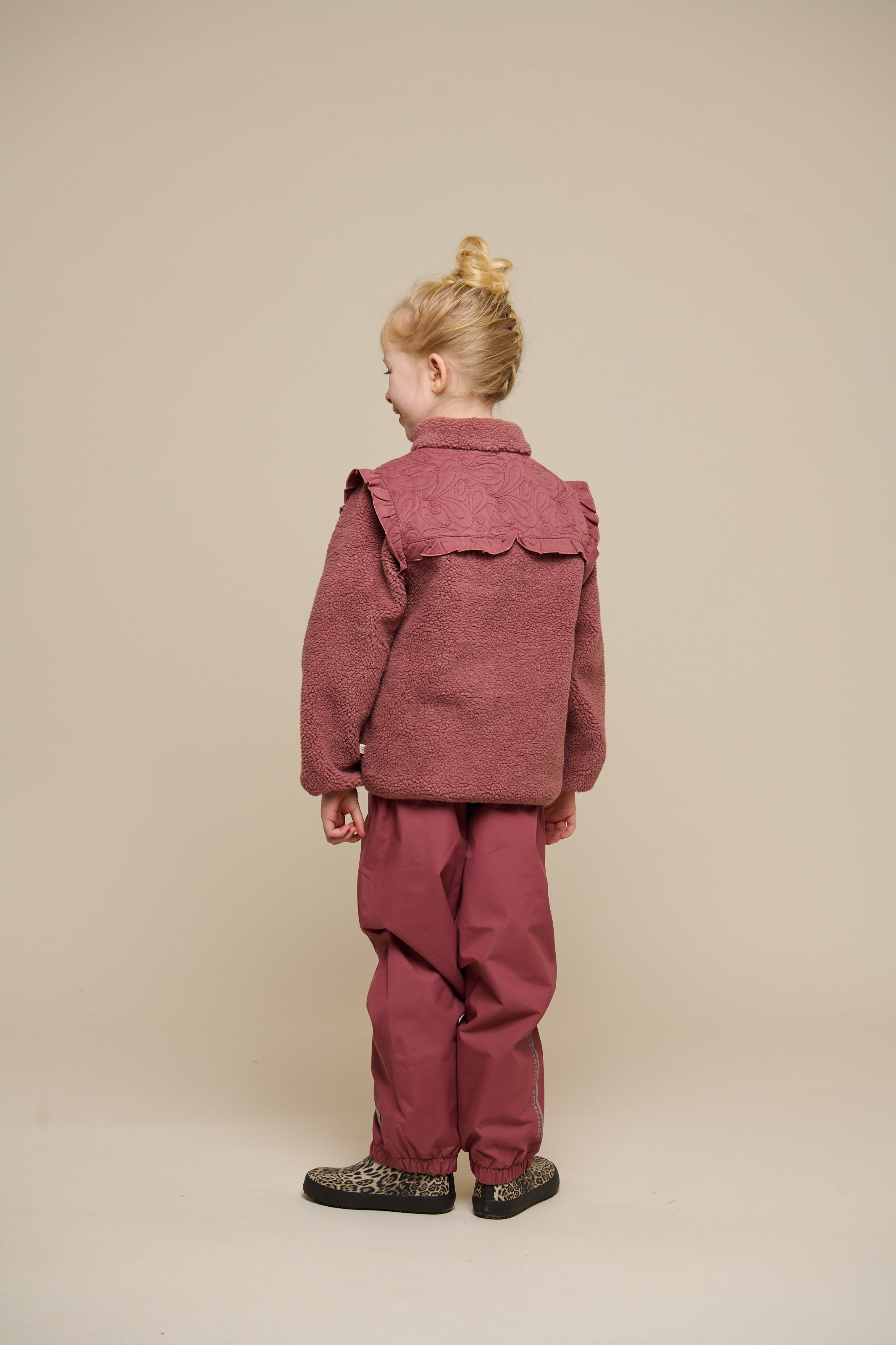 Pile Zip Jacket with Frills - Tween - Old Rose | 100637 Madison