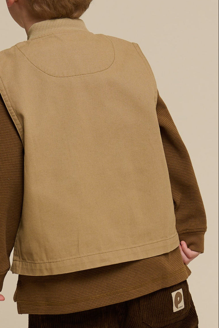 Canvas Cargo Weste - Kids - Khaki | 101128 Isack