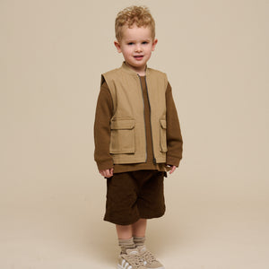 Pull-On Corduroy Shorts - Kids - Dark Brown | 101104 Tobias