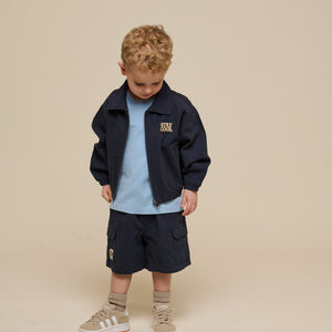 Canvas Bomber Jacket - Kids - Navy | 101138 Isack
