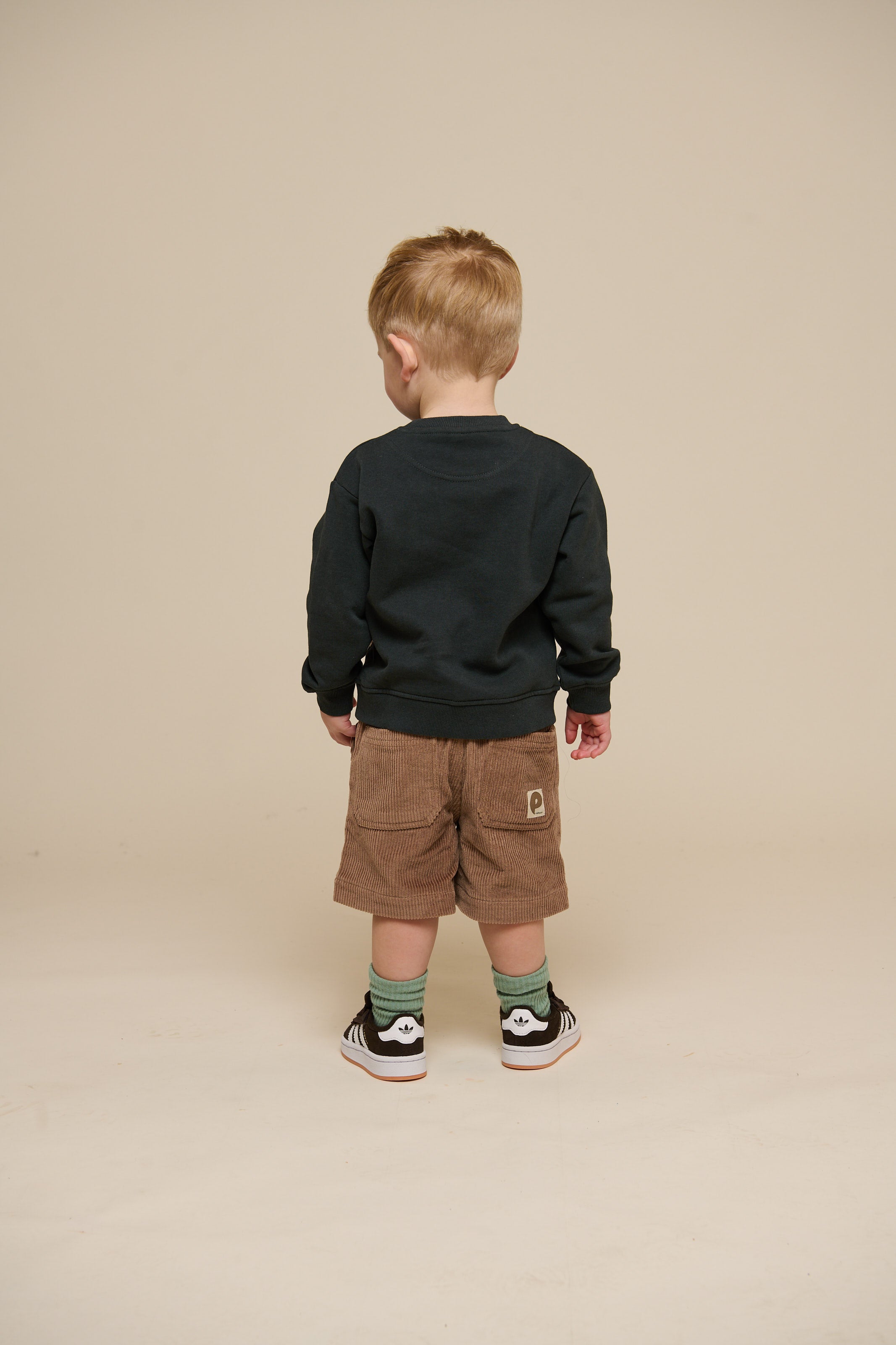 Crewneck Sweatshirt - Kids - Forest Green Melange | 100892 Justin
