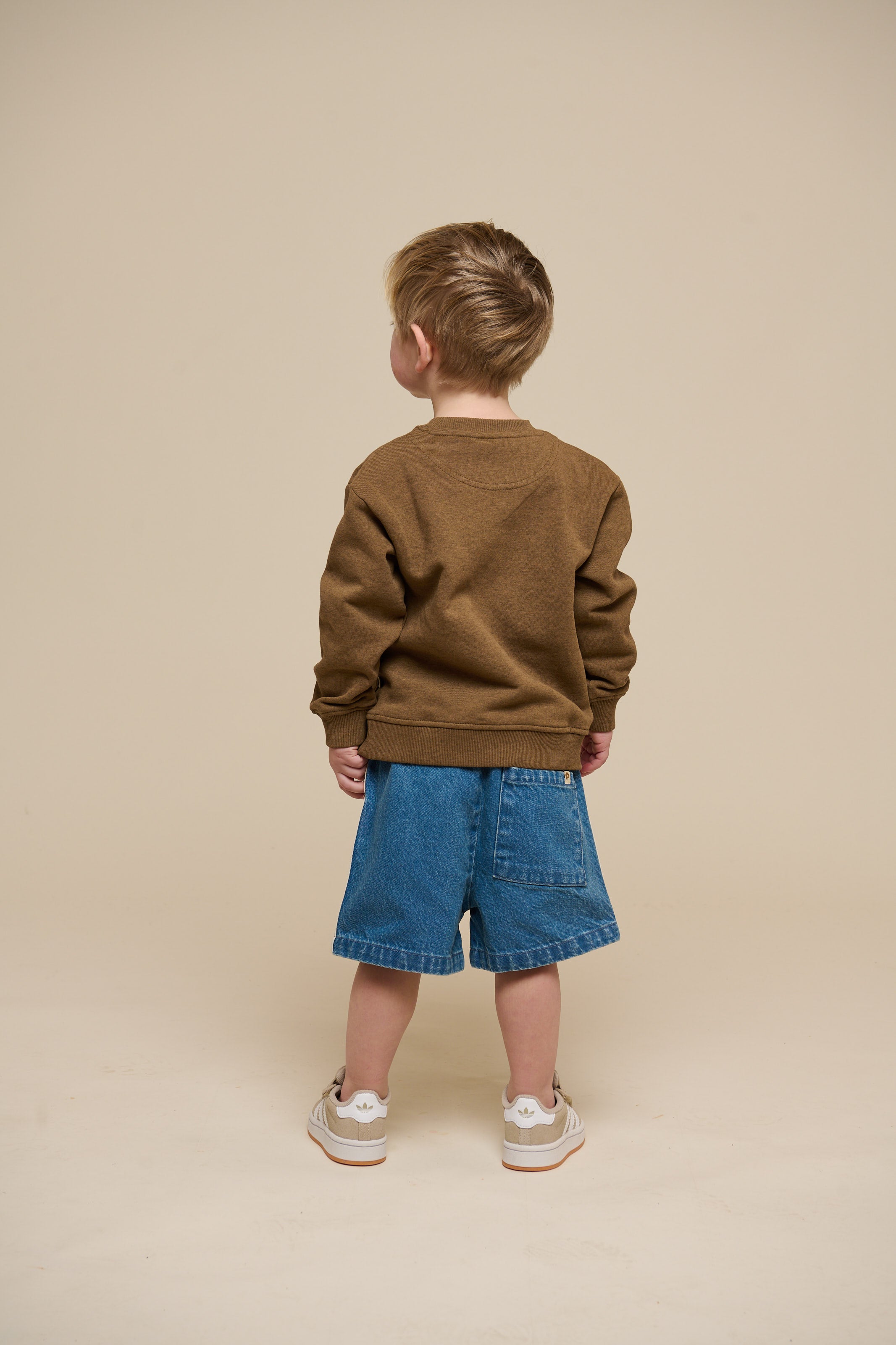 Crewneck Sweatshirt - Kids - Coffe Melange | 100890 Justin