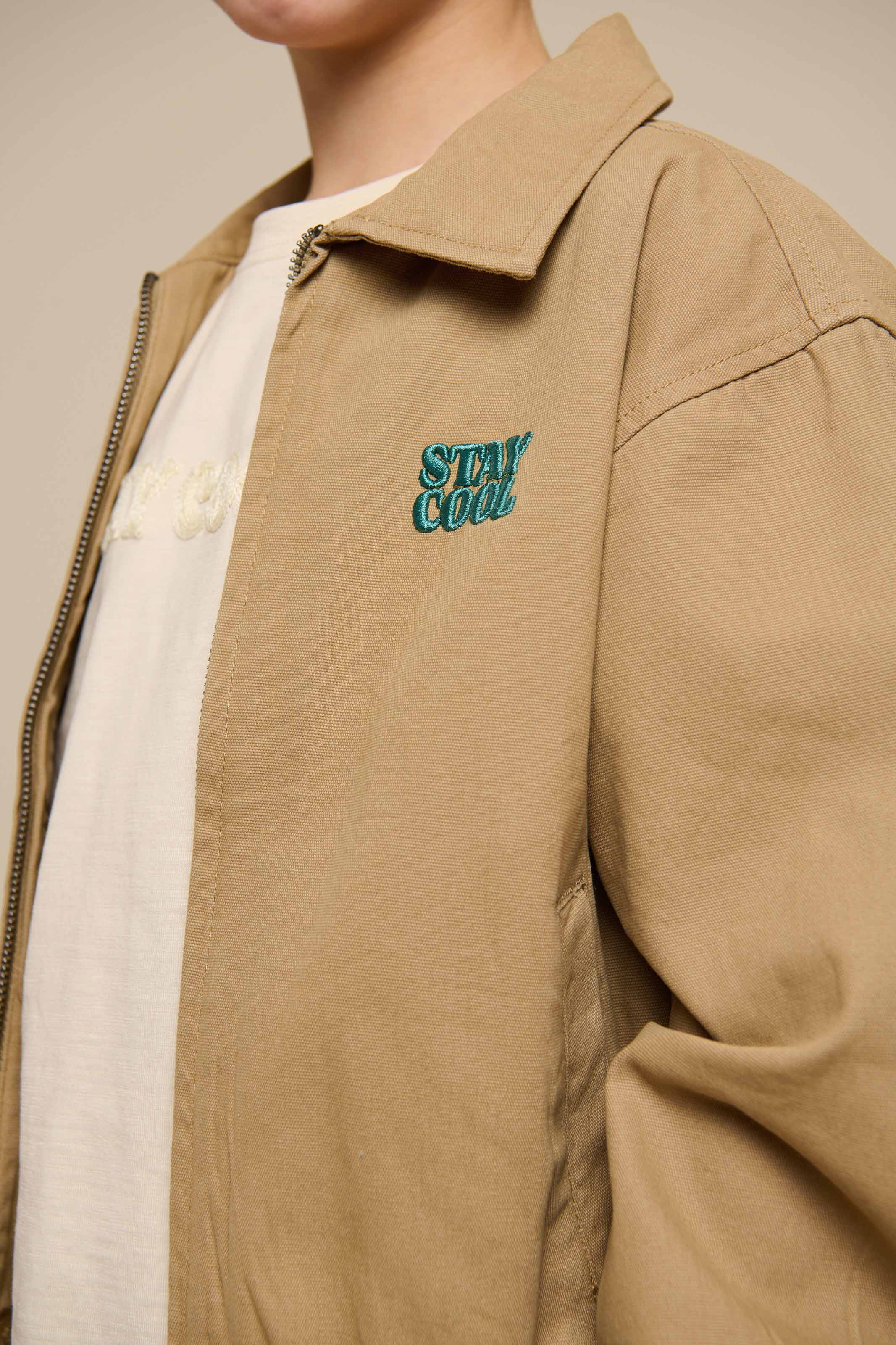 Canvas Bomber Jacket - Tween - Khaki | 101137 Isack