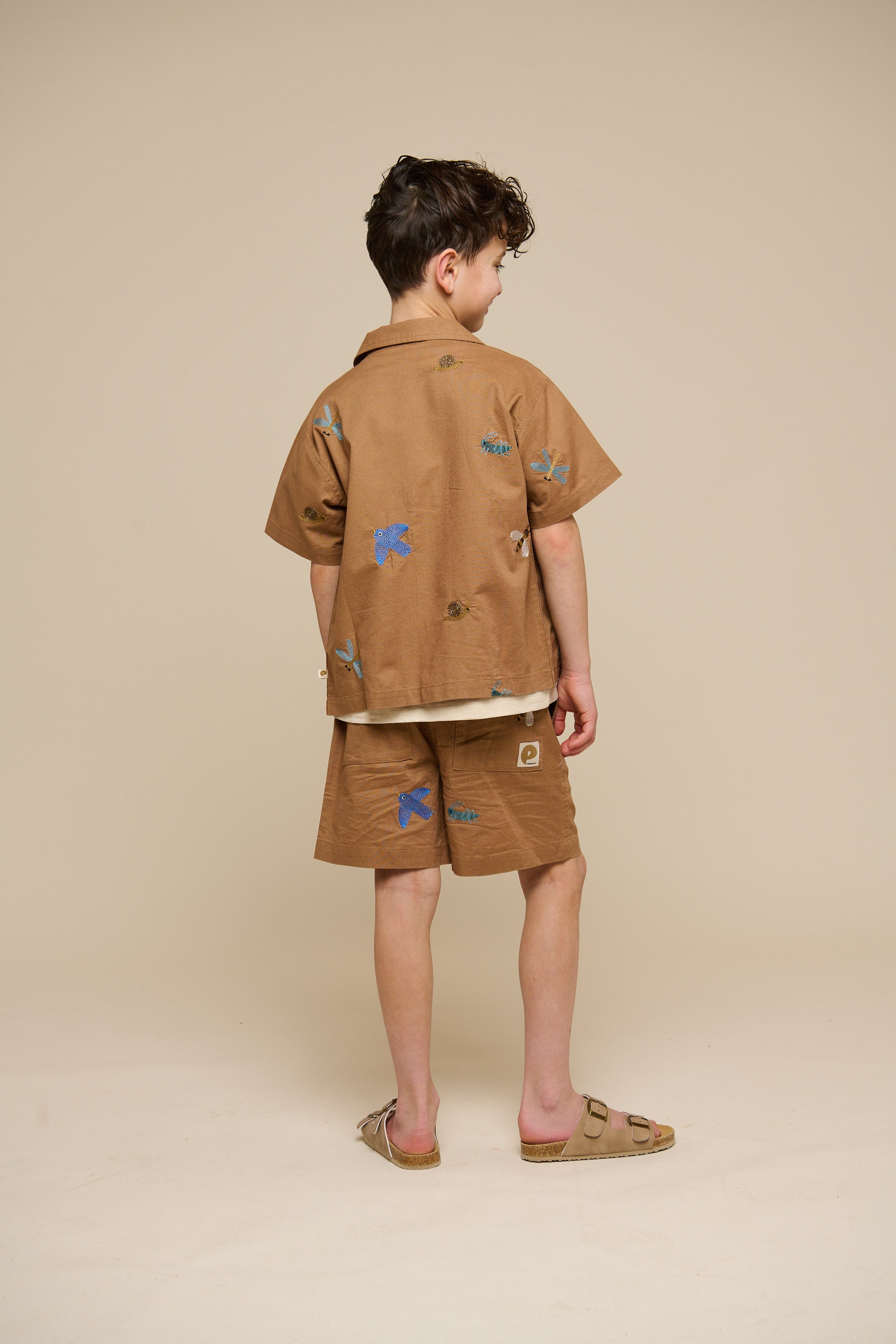 Embroidered Cotton Shorts - Tween - Coconut | 101099 Erik